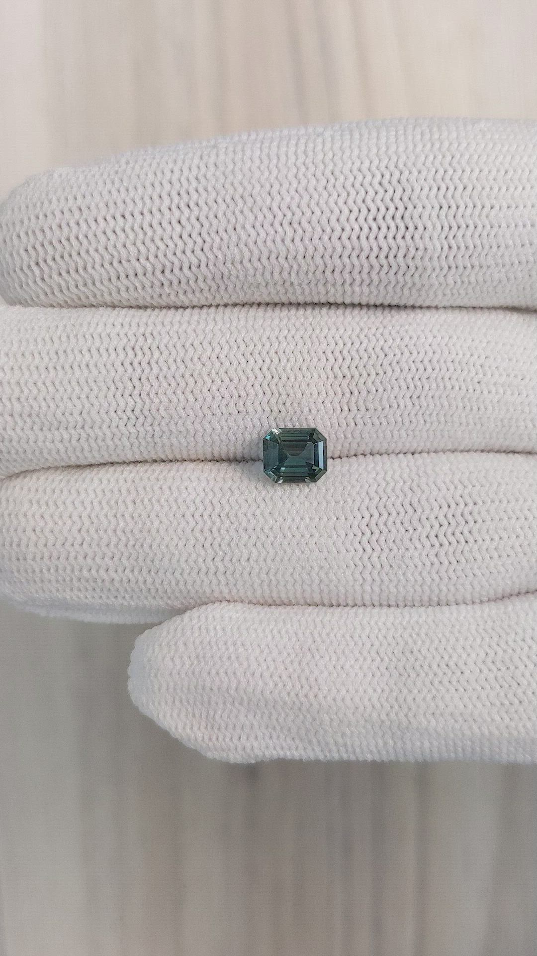 1.50 Ct. Bluish Green Sapphire from Madagascar Size Video