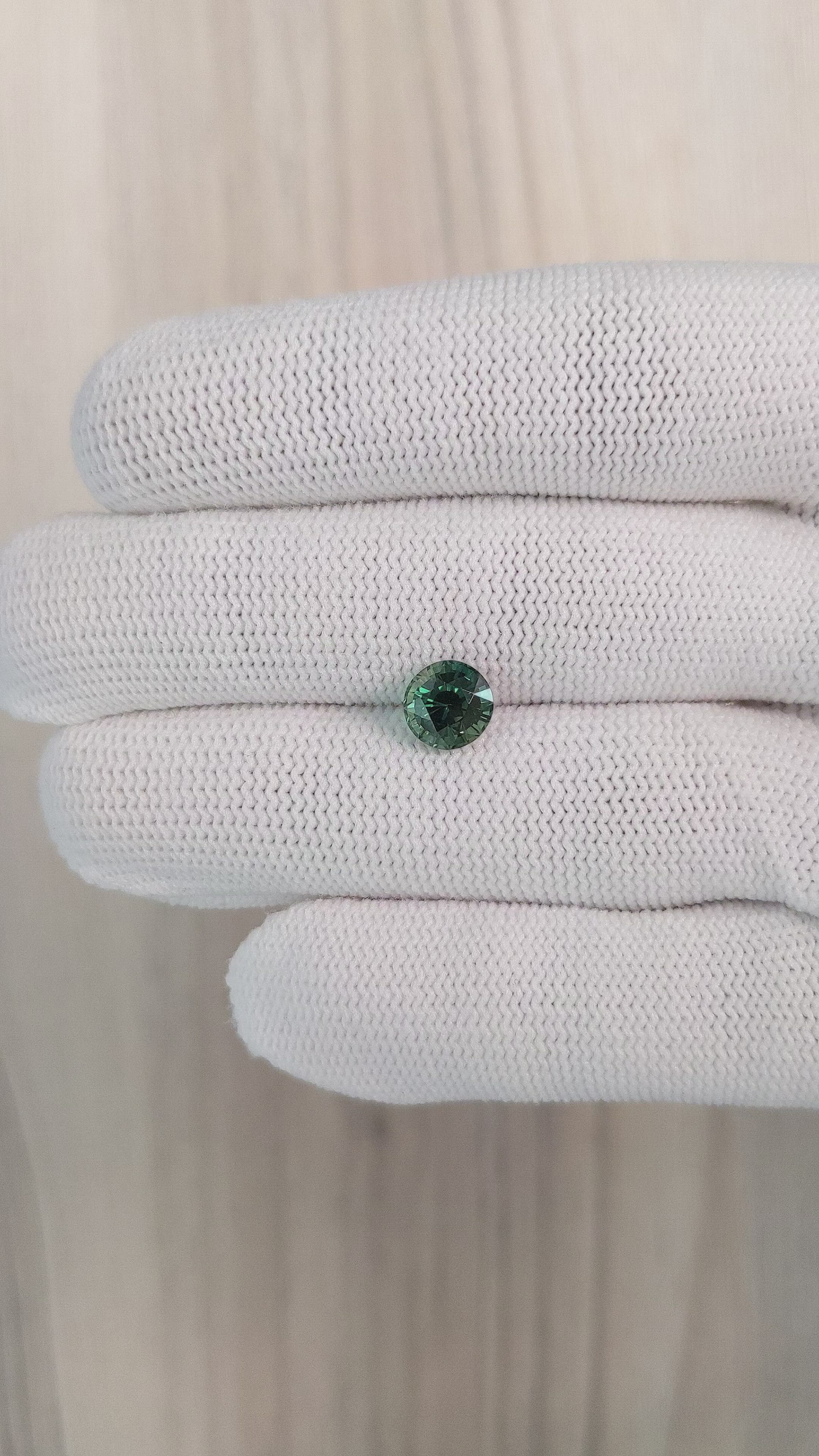 2.22 Ct. Bluish Green Sapphire from Madagascar Size Video
