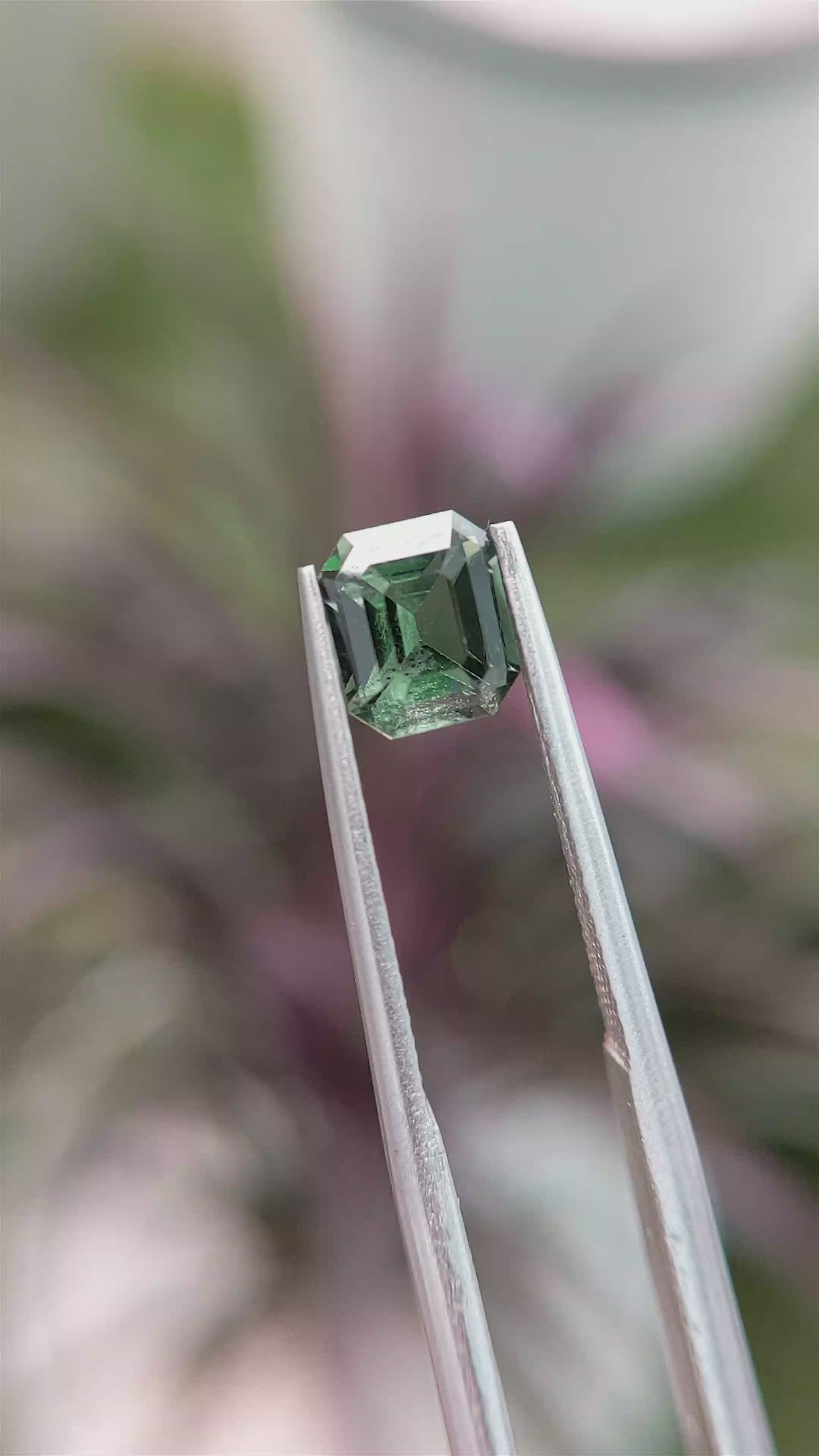 1.52 Ct. Bluish Green Sapphire from Madagascar Size Video