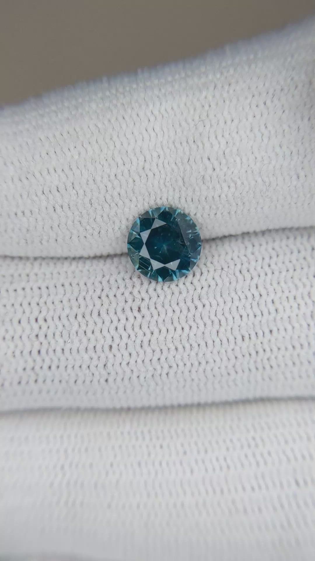 1.42 Ct. Greenish Blue Sapphire from Ceylon (Sri Lanka) Size Video
