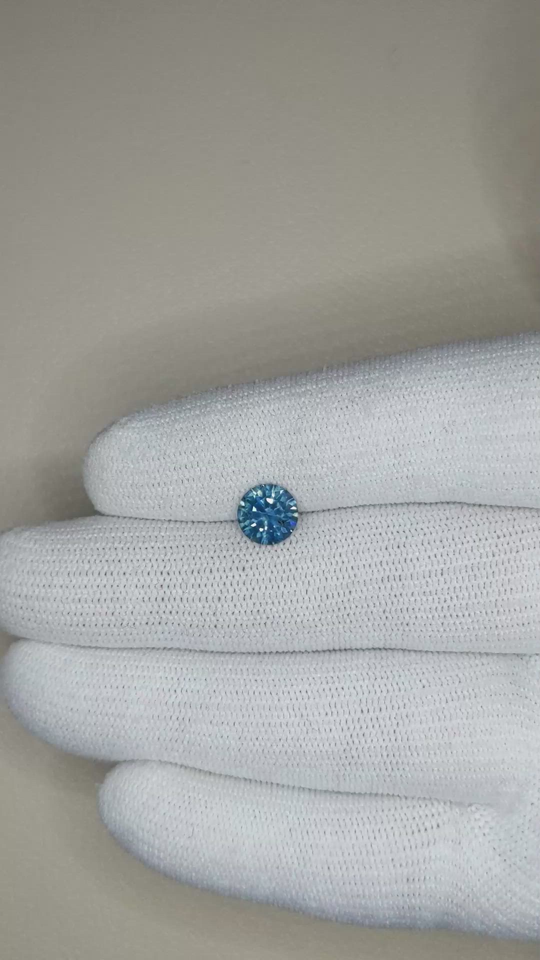1.42 Ct. Greenish Blue Sapphire from Ceylon (Sri Lanka) Size Video