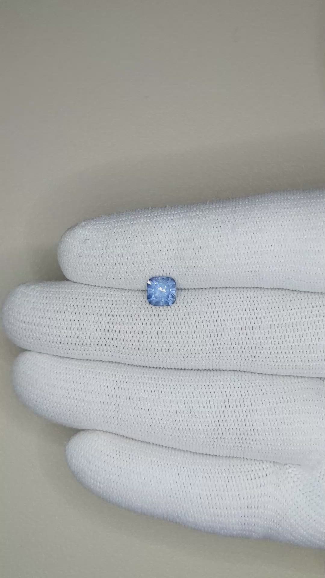1.00 Ct. Purplish Blue Sapphire from Ceylon (Sri Lanka) Size Video