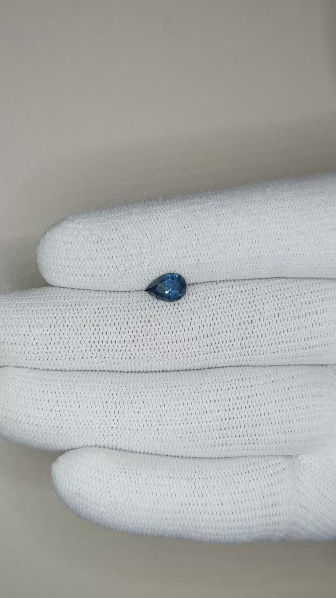 0.89 Ct. Blue Sapphire from Ceylon (Sri Lanka) Size Video