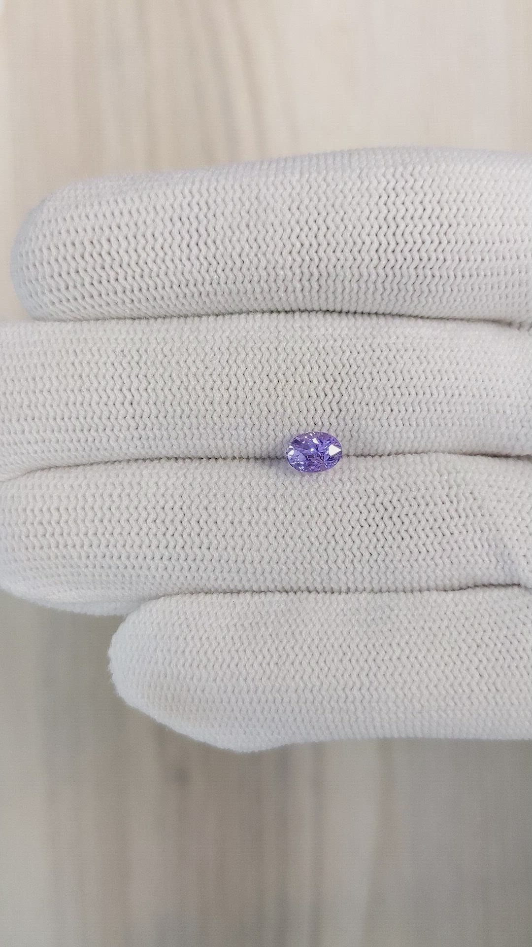 1.04 Ct. Violet Sapphire from Ceylon (Sri Lanka) Size Video