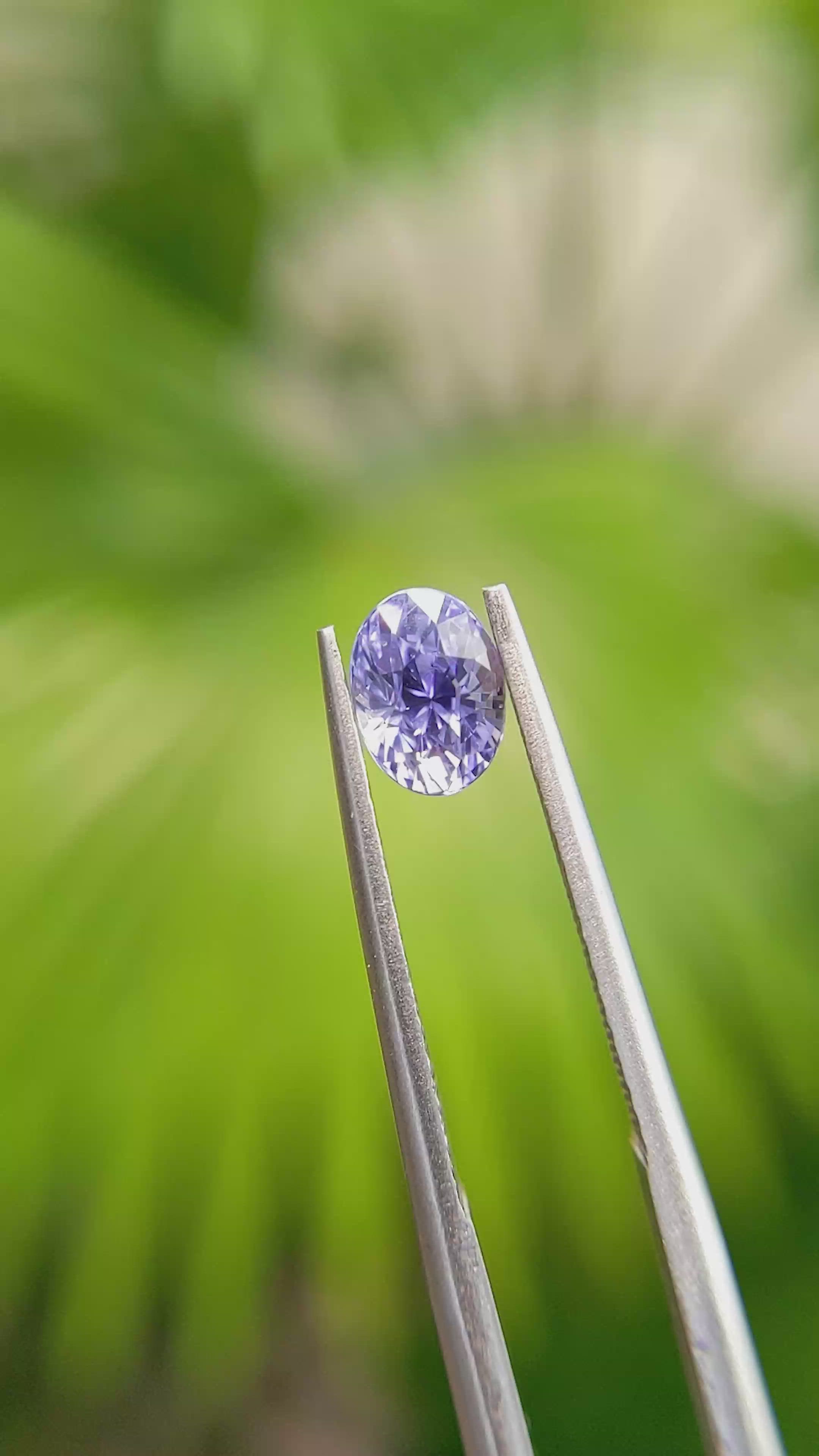 1.04 Ct. Violet Sapphire from Ceylon (Sri Lanka) Size Video