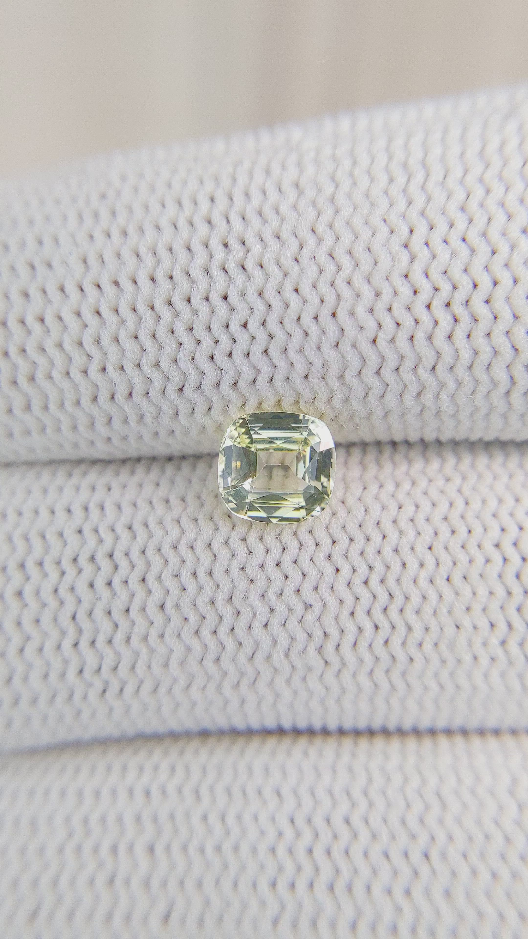 1.26 Ct. Yellow Sapphire from Madagascar Size Video