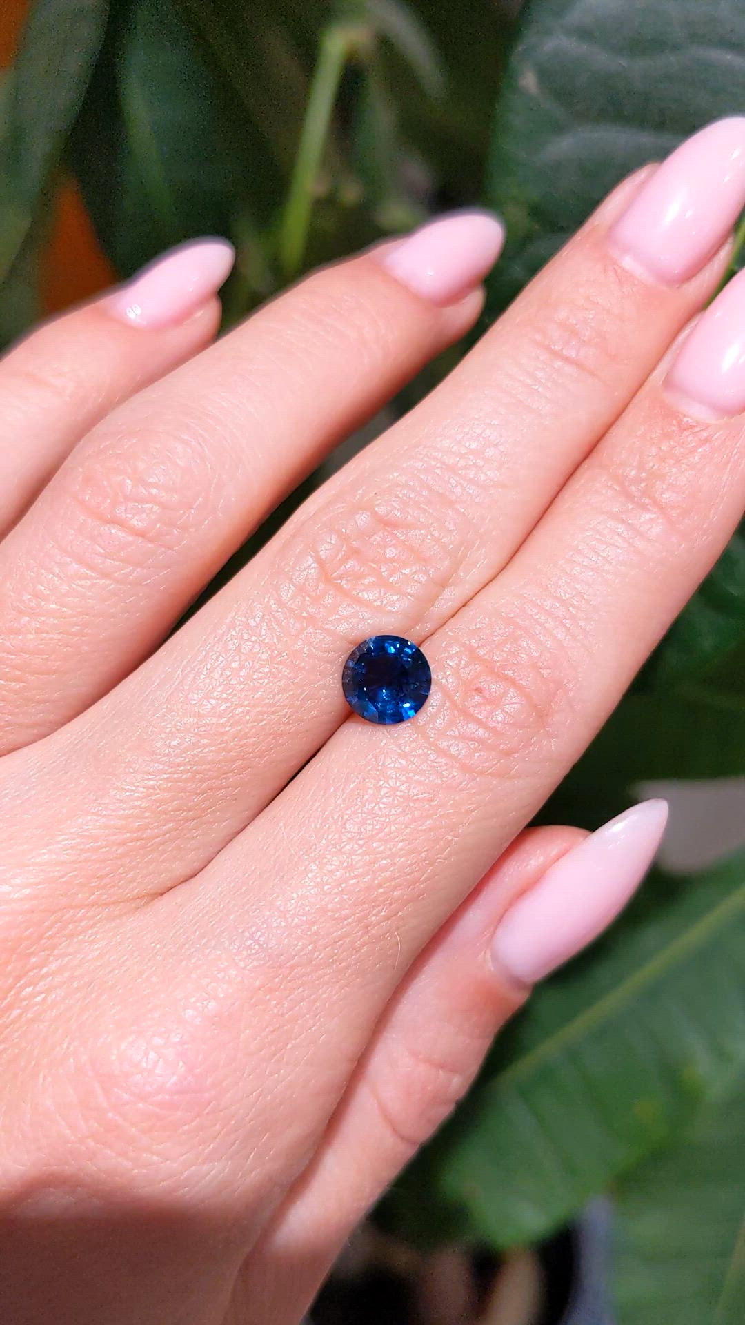 1.62 Ct. Blue Sapphire from Thailand Size Video