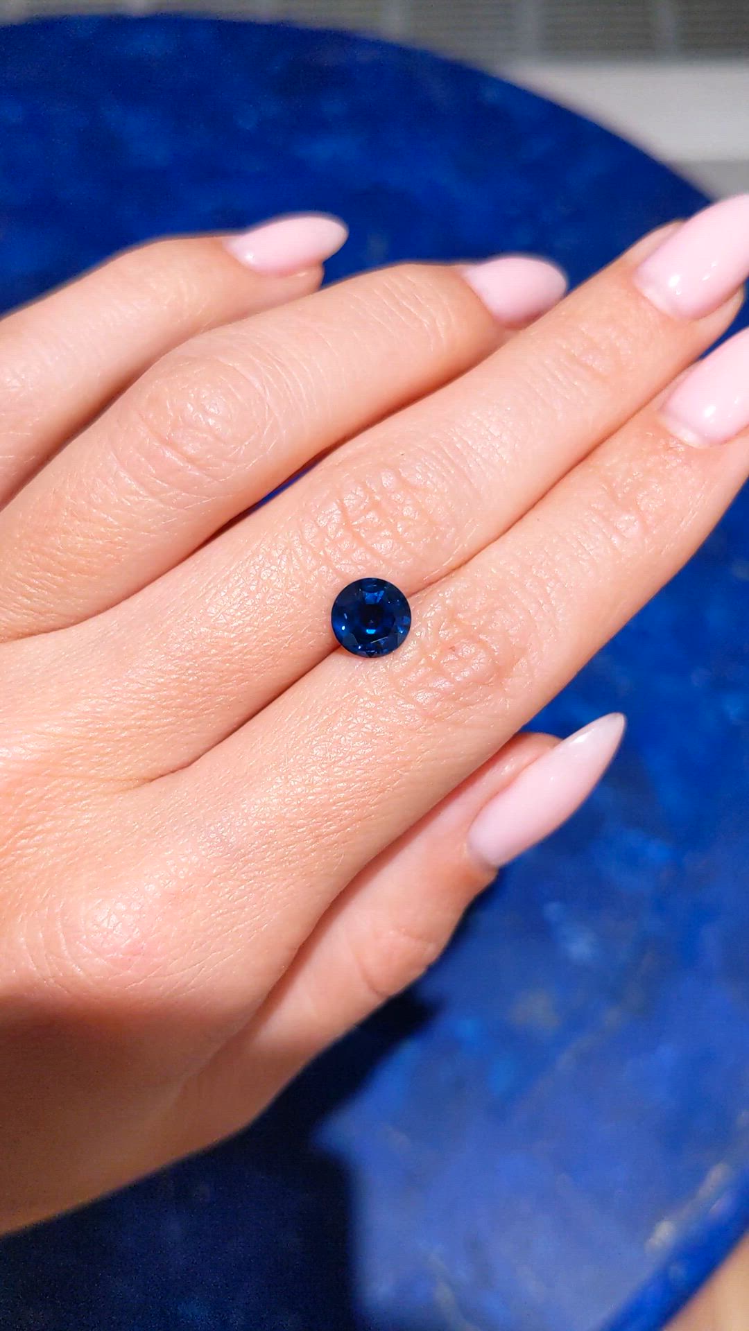 1.75 Ct. Blue Sapphire from Thailand Size Video
