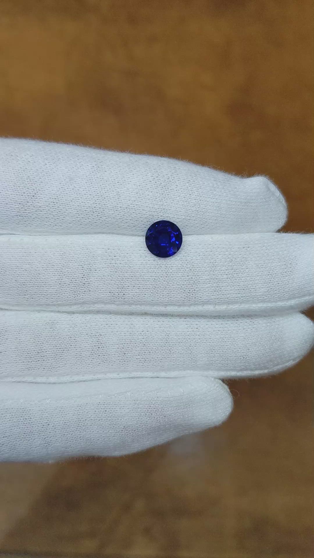 1.75 Ct. Blue Sapphire from Thailand Size Video