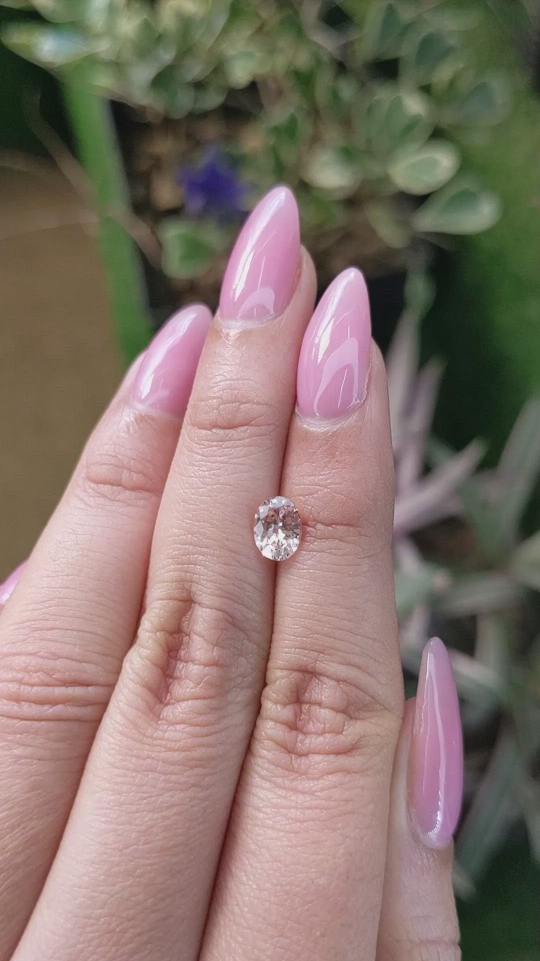 0.96 Ct. Peach Sapphire from Ceylon (Sri Lanka) Size Video