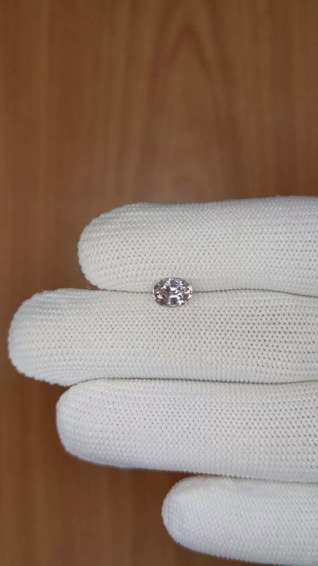 0.96 Ct. Peach Sapphire from Ceylon (Sri Lanka) Size Video