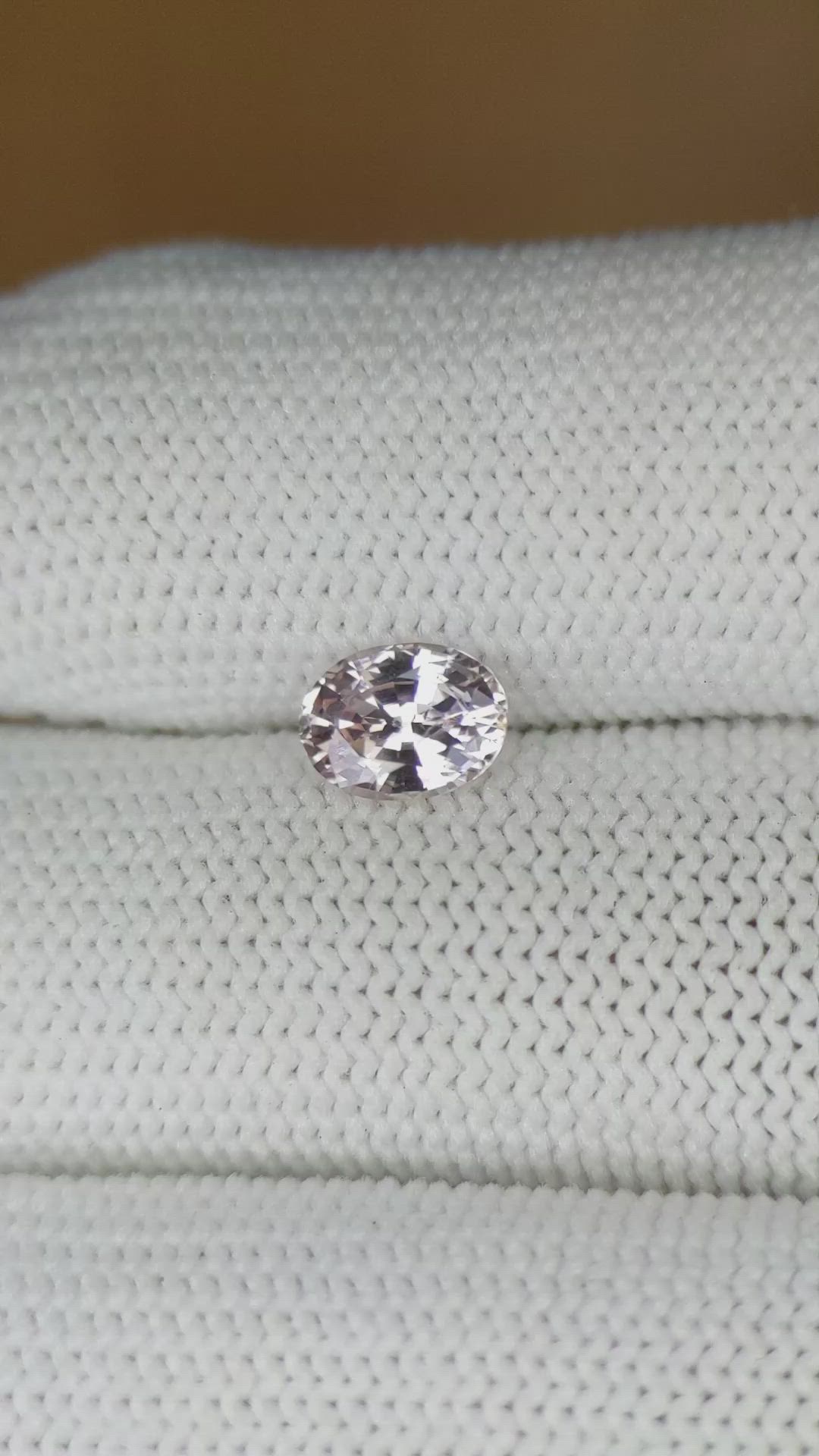 0.96 Ct. Peach Sapphire from Ceylon (Sri Lanka) Size Video