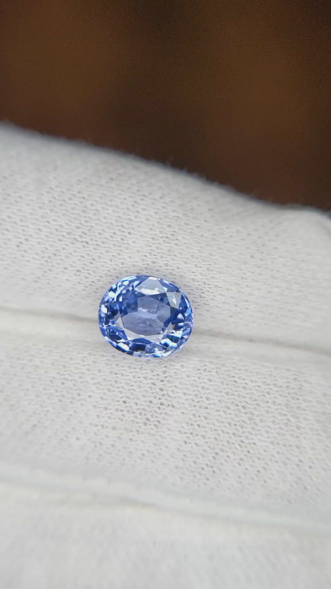2.60 Ct. Blue Sapphire from Ceylon (Sri Lanka) Size Video