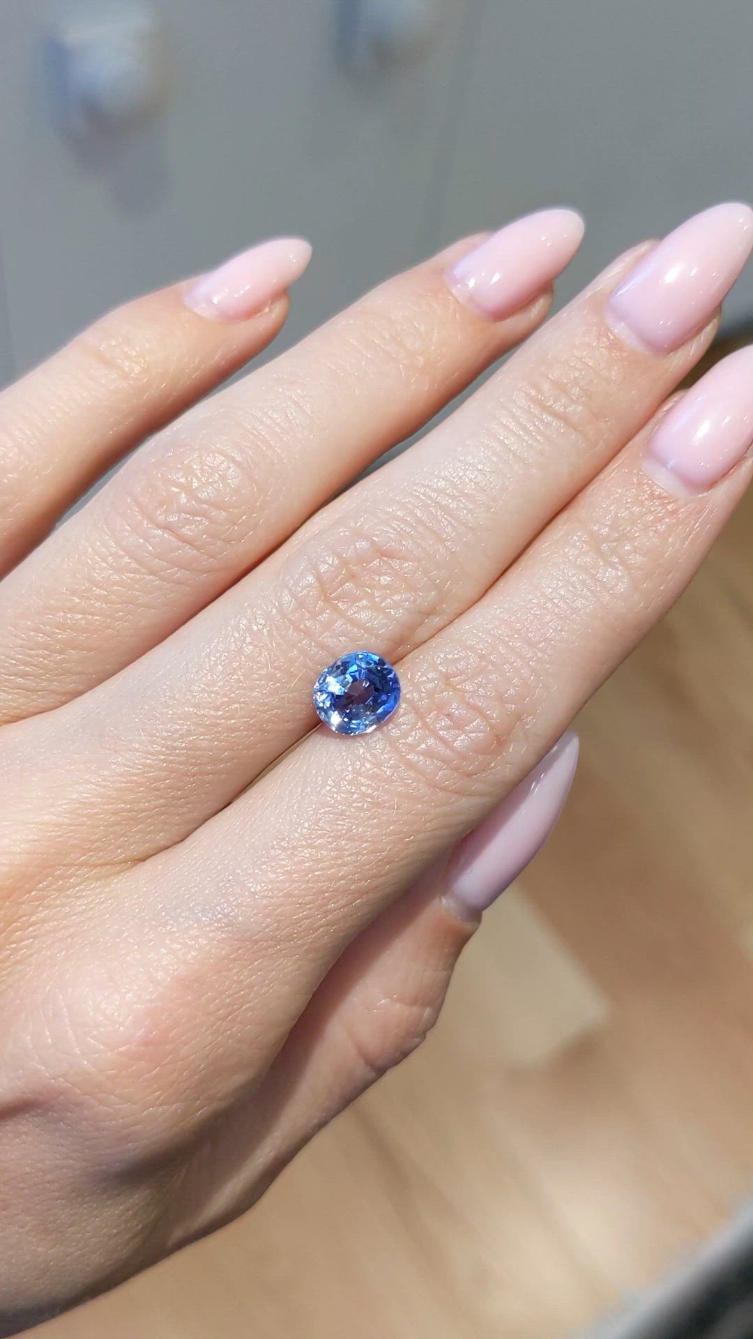 2.24 Ct. Blue Sapphire from Ceylon (Sri Lanka) Size Video