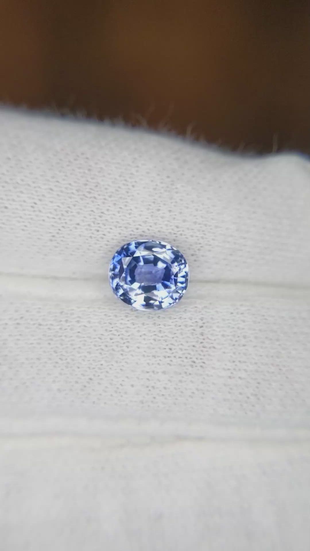 2.24 Ct. Blue Sapphire from Ceylon (Sri Lanka) Size Video