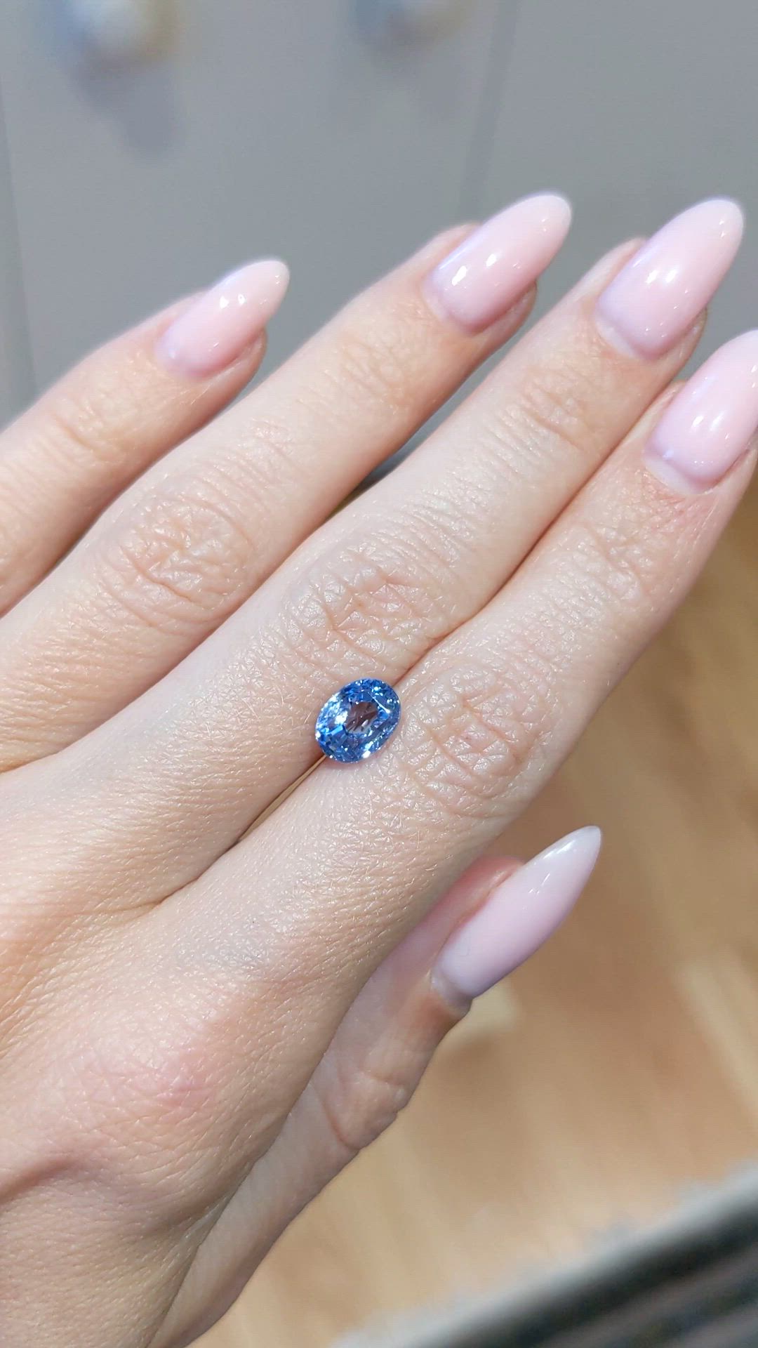 2.52 Ct. Blue Sapphire from Ceylon (Sri Lanka) Size Video