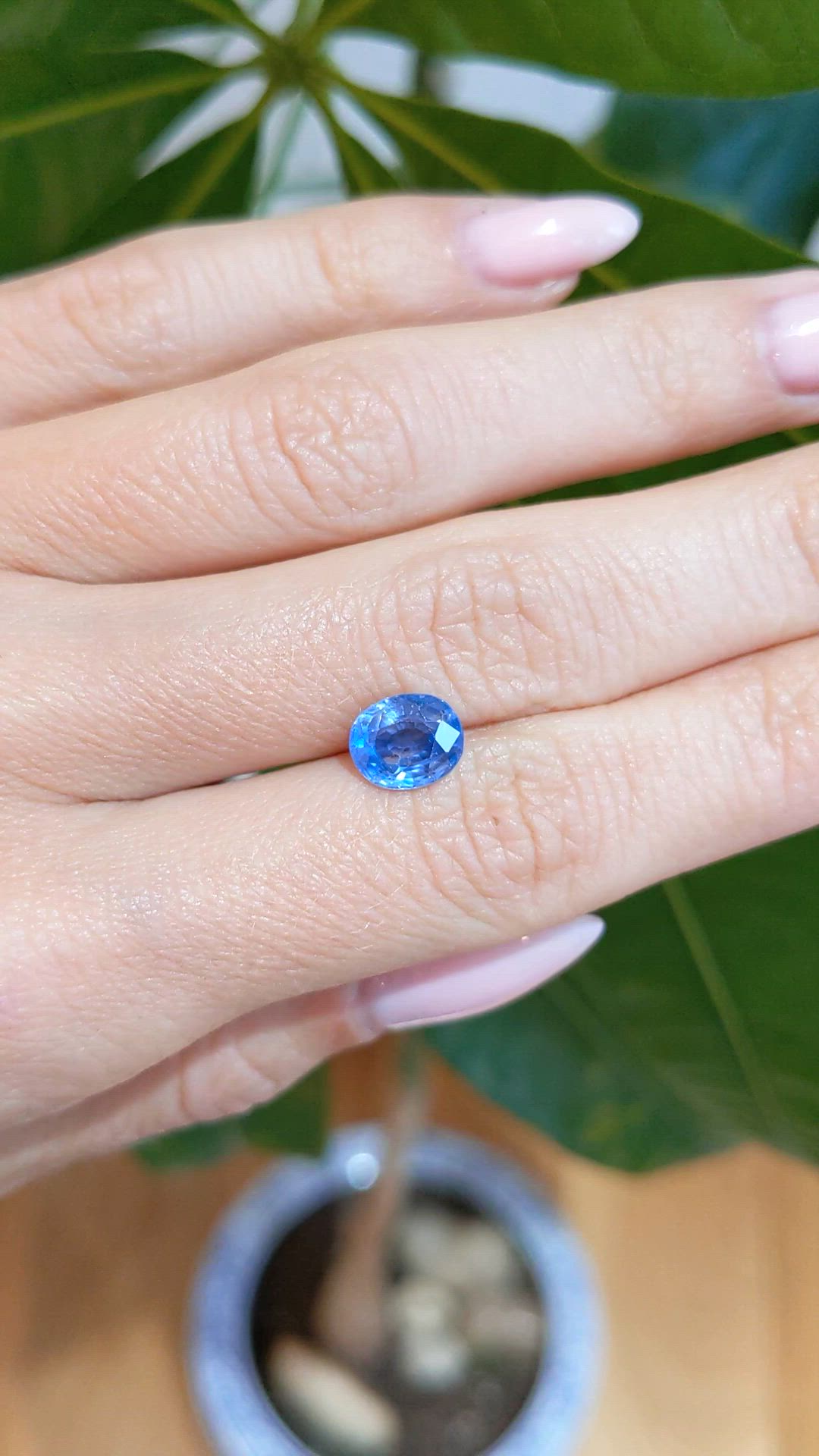 2.58 Ct. Blue Sapphire from Ceylon (Sri Lanka) Size Video