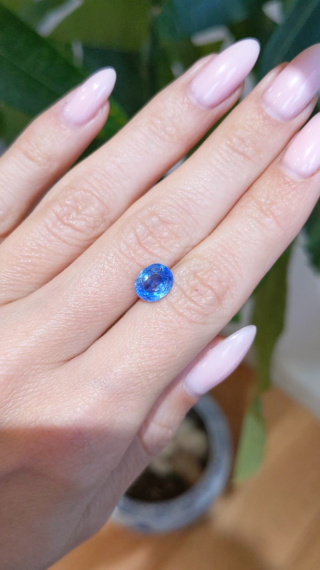 2.58 Ct. Blue Sapphire from Ceylon (Sri Lanka) Size Video