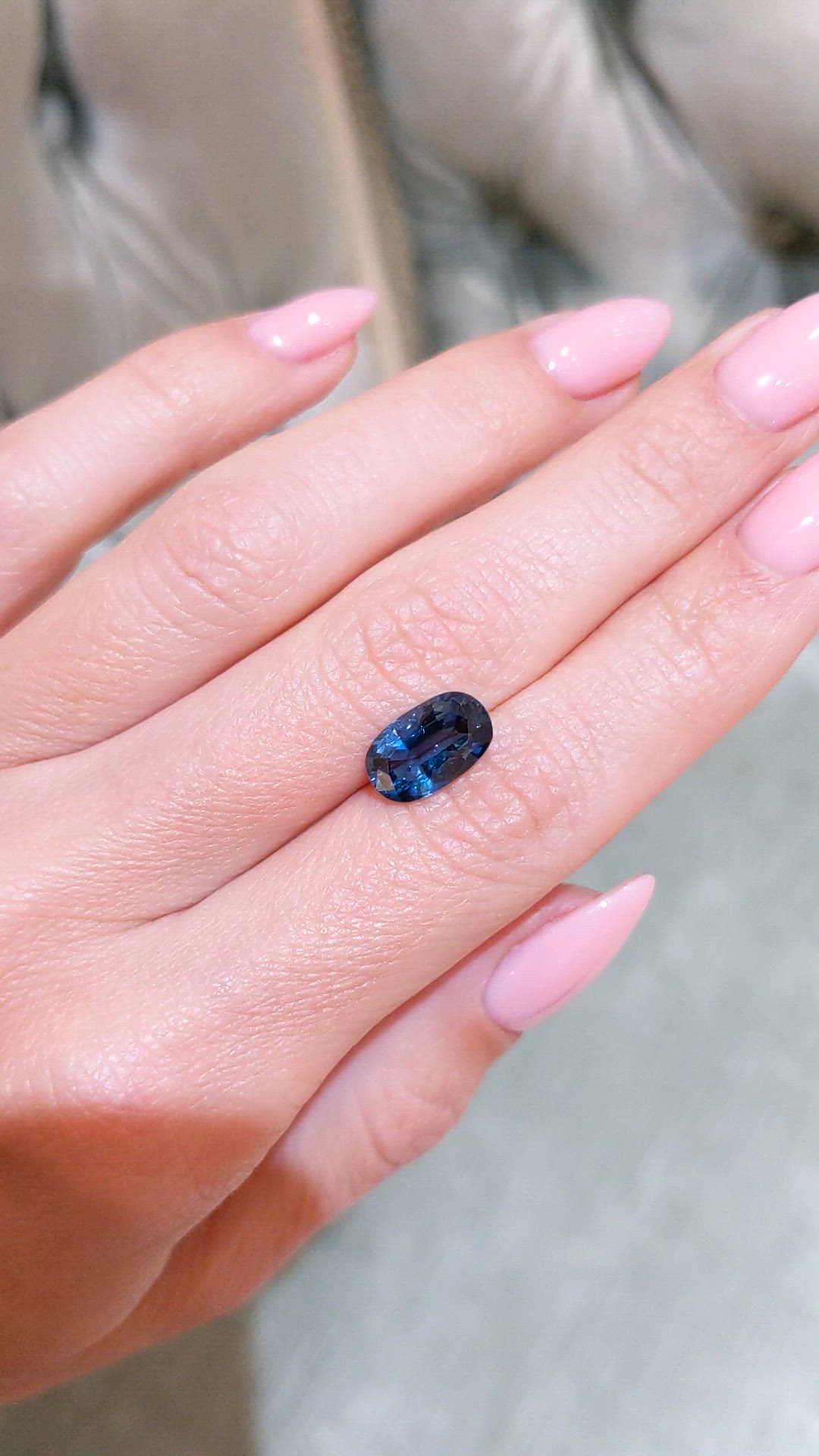 2.95 Ct. Blue Sapphire from Ceylon (Sri Lanka) Size Video