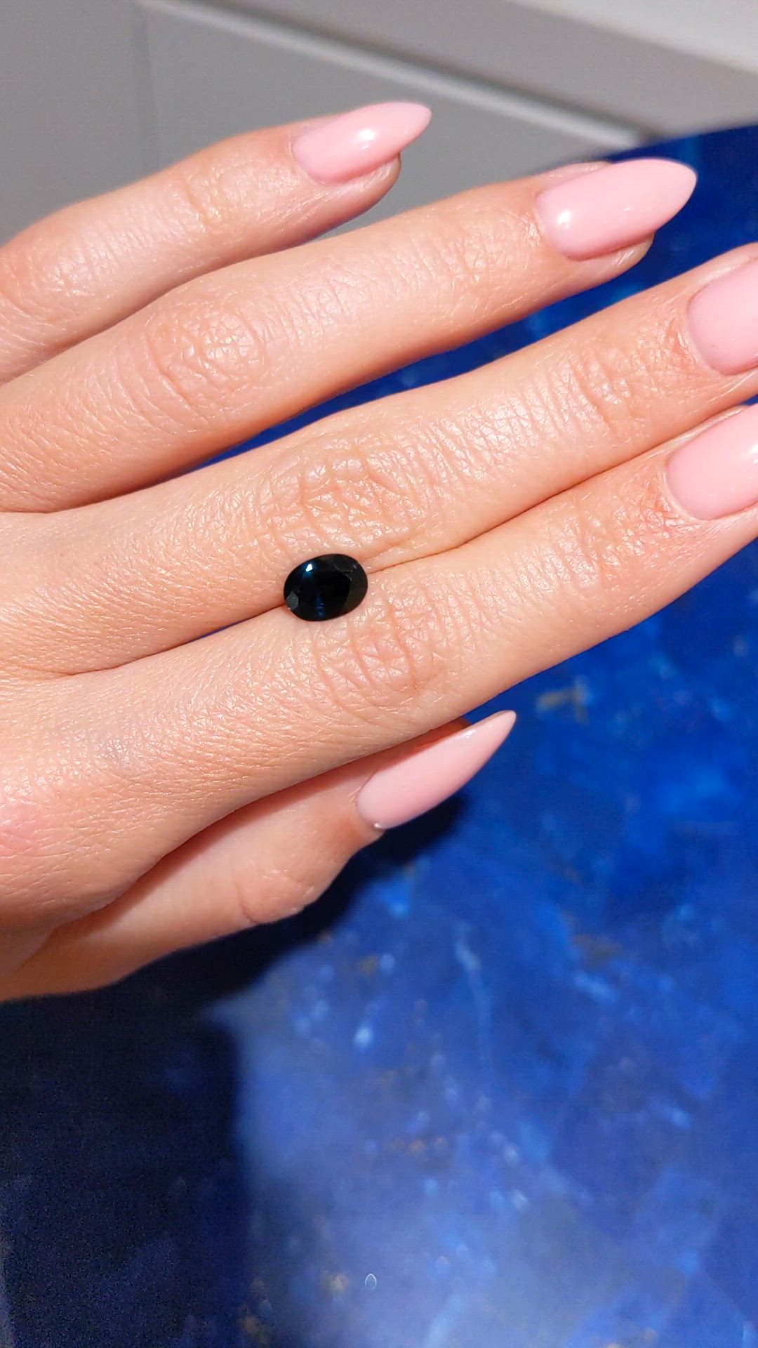 1.53 Ct. Blue Sapphire from Ceylon (Sri Lanka) Size Video
