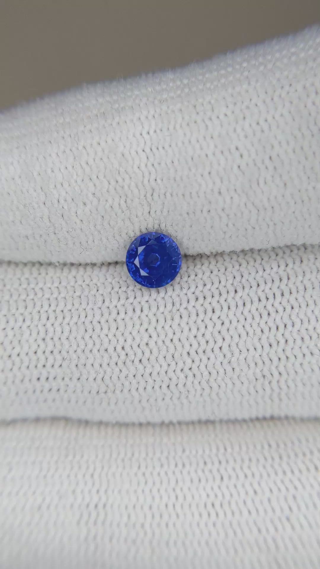 0.68 Ct. Blue Sapphire from Ceylon (Sri Lanka) Size Video