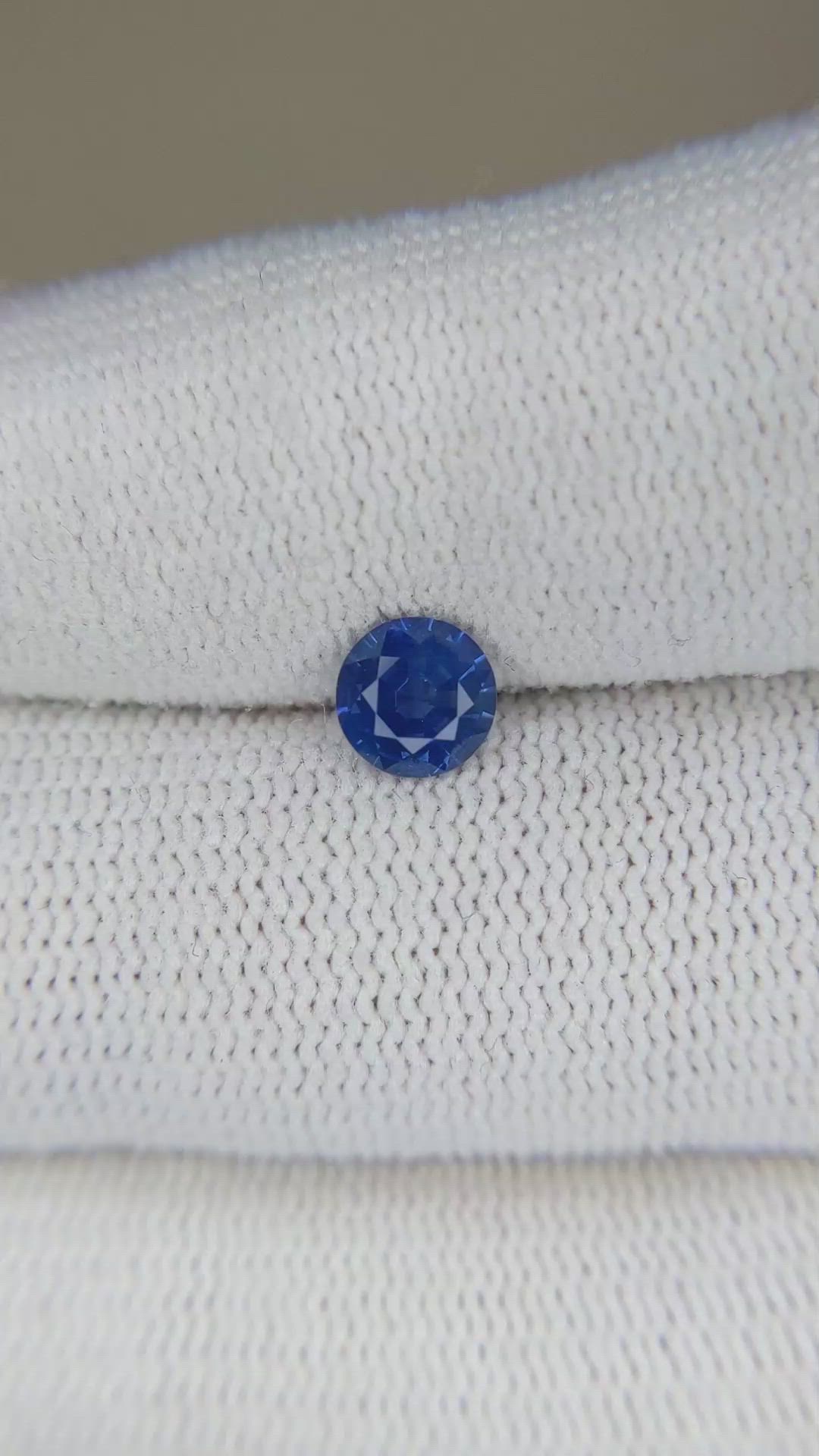 0.68 Ct. Blue Sapphire from Ceylon (Sri Lanka) Size Video