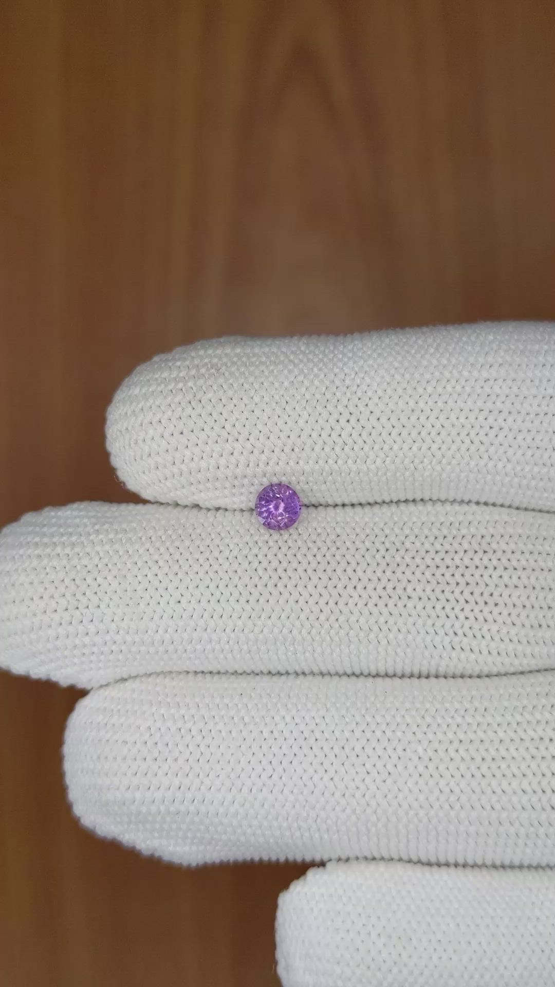 0.38 Ct. Pinkish Purple Sapphire from Ceylon (Sri Lanka) Size Video