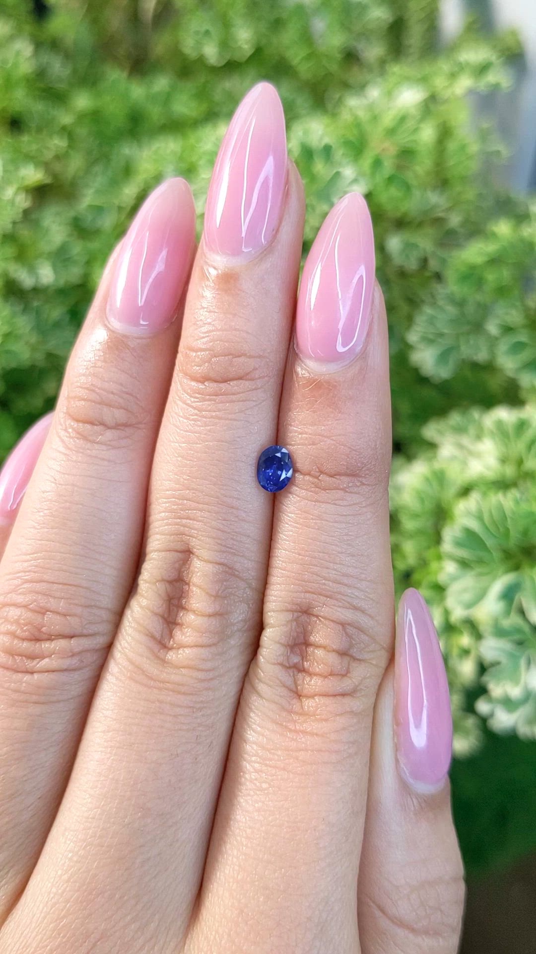 0.47 Ct. Blue Sapphire from Ceylon (Sri Lanka) Size Video