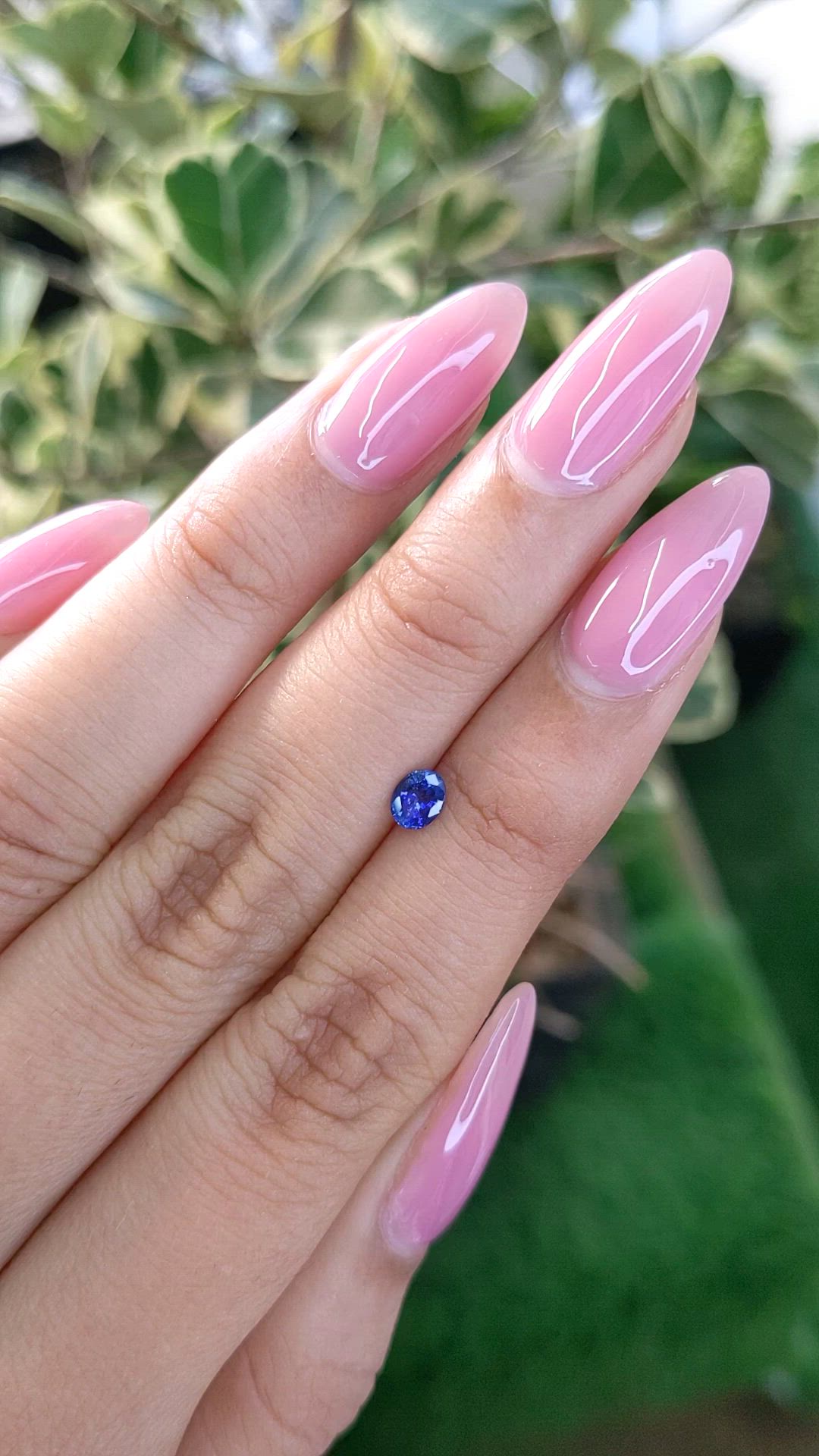 0.35 Ct. Blue Sapphire from Ceylon (Sri Lanka) Size Video