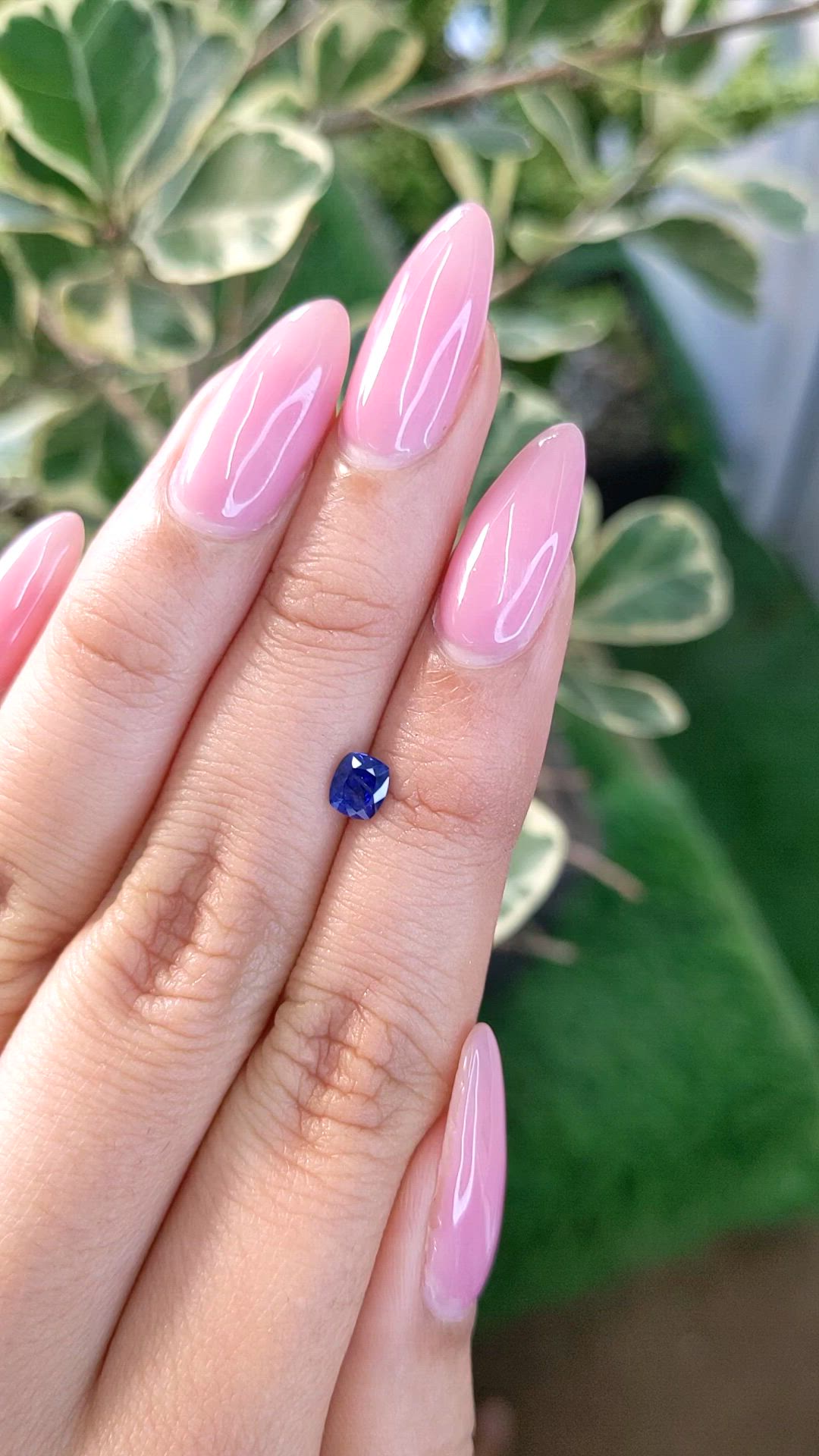 0.54 Ct. Blue Sapphire from Ceylon (Sri Lanka) Size Video