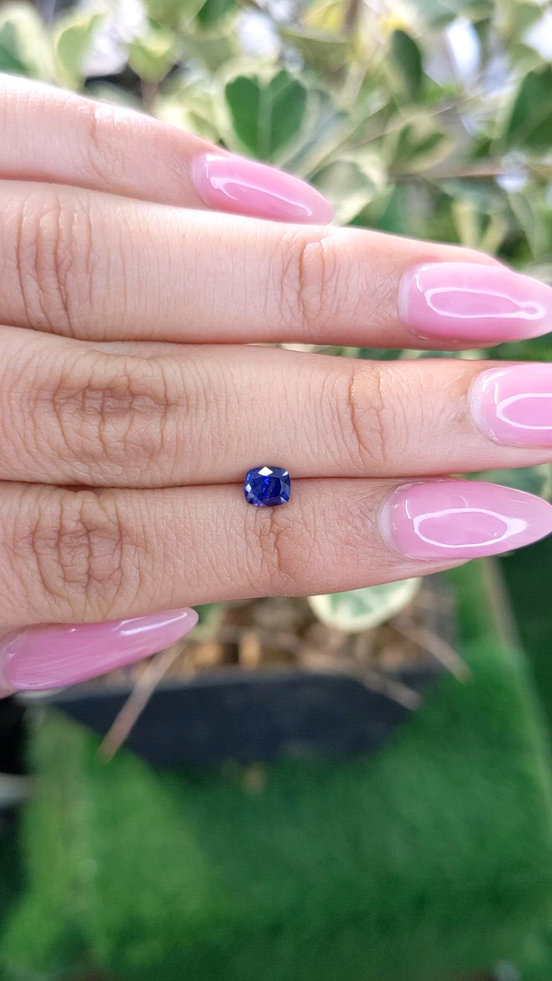 0.54 Ct. Blue Sapphire from Ceylon (Sri Lanka) Size Video