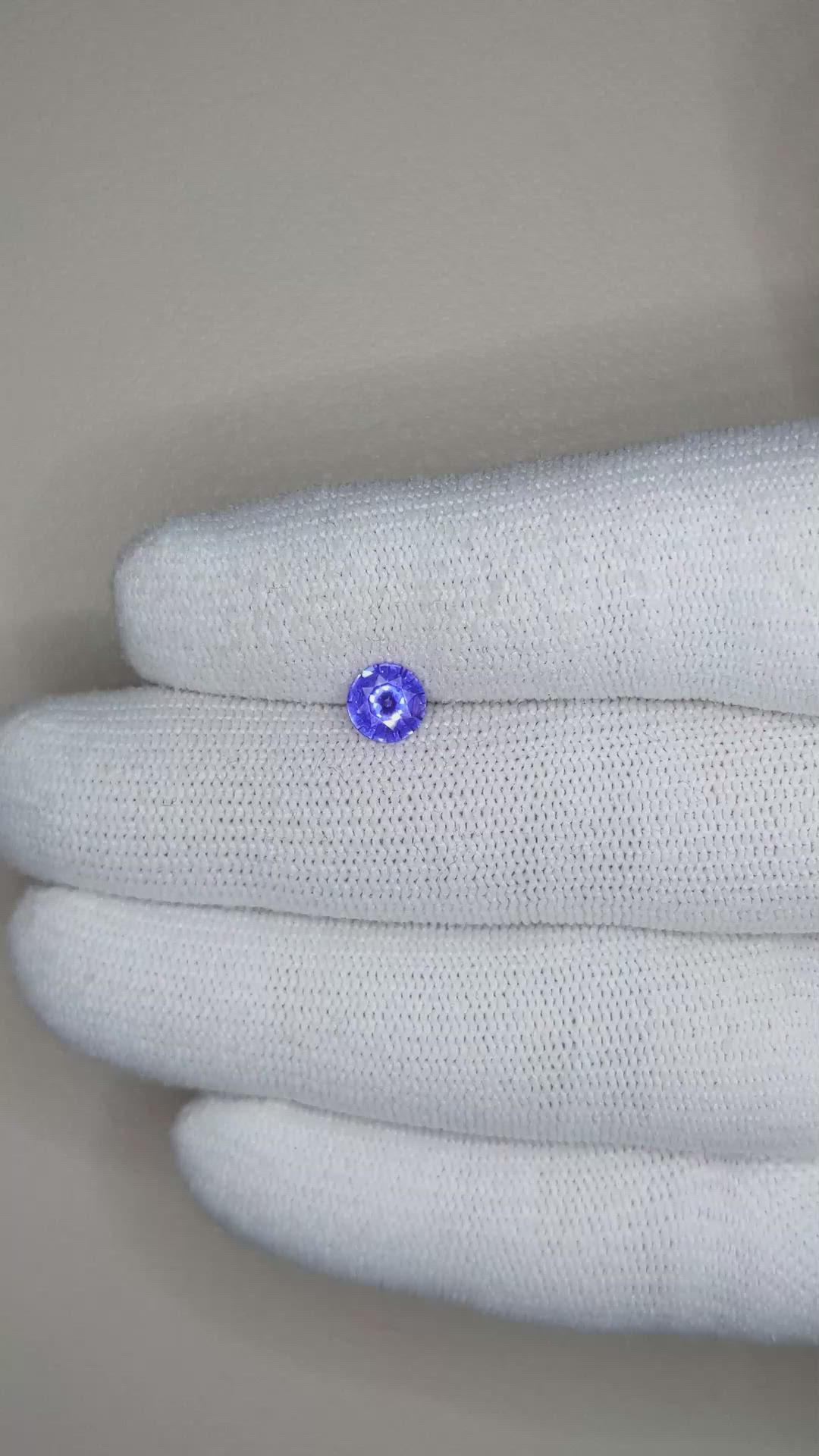 0.67 Ct. Blue Sapphire from Ceylon (Sri Lanka) Size Video