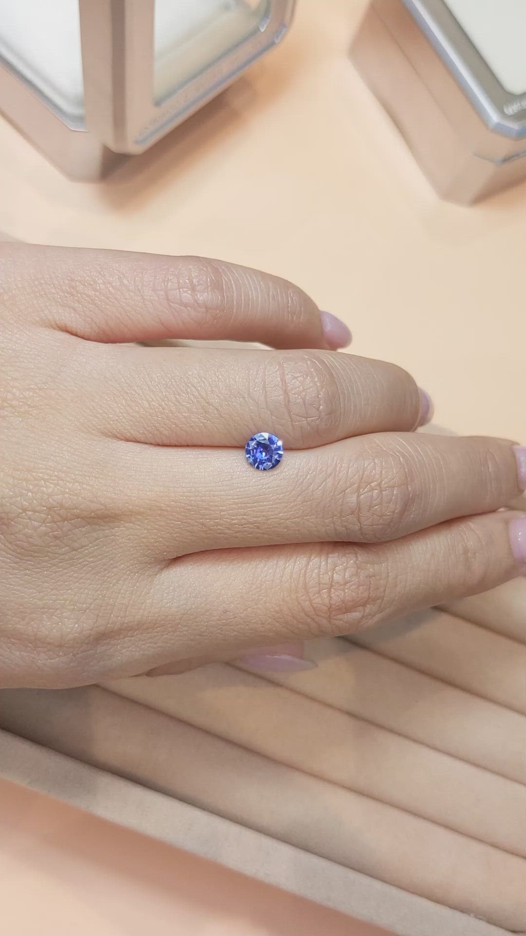 0.67 Ct. Blue Sapphire from Ceylon (Sri Lanka) Size Video