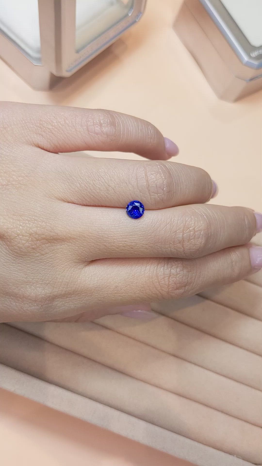 0.71 Ct. Blue Sapphire from Ceylon (Sri Lanka) Size Video