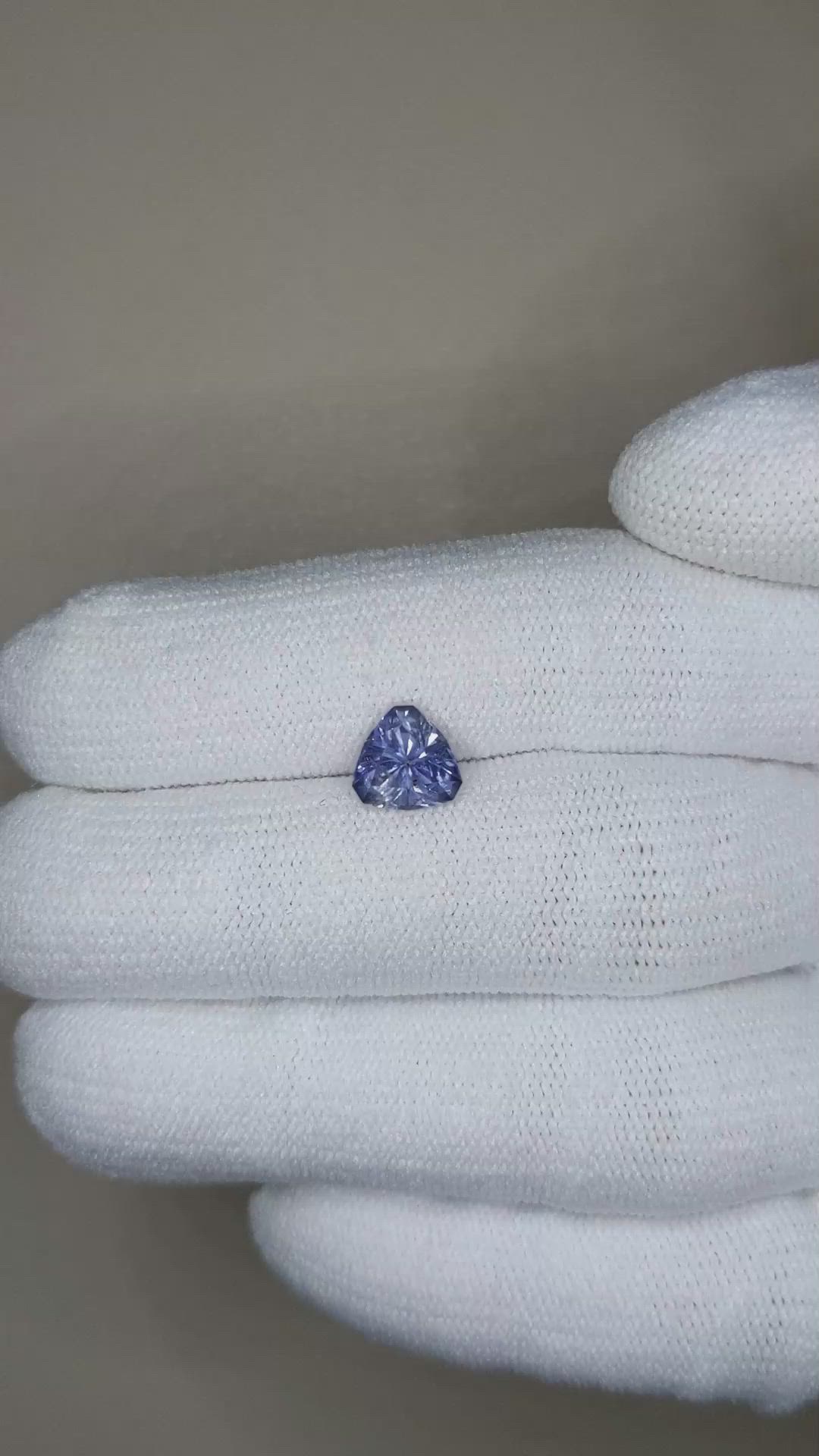 1.25 Ct. Bluish Purple Sapphire from Tanzania Size Video