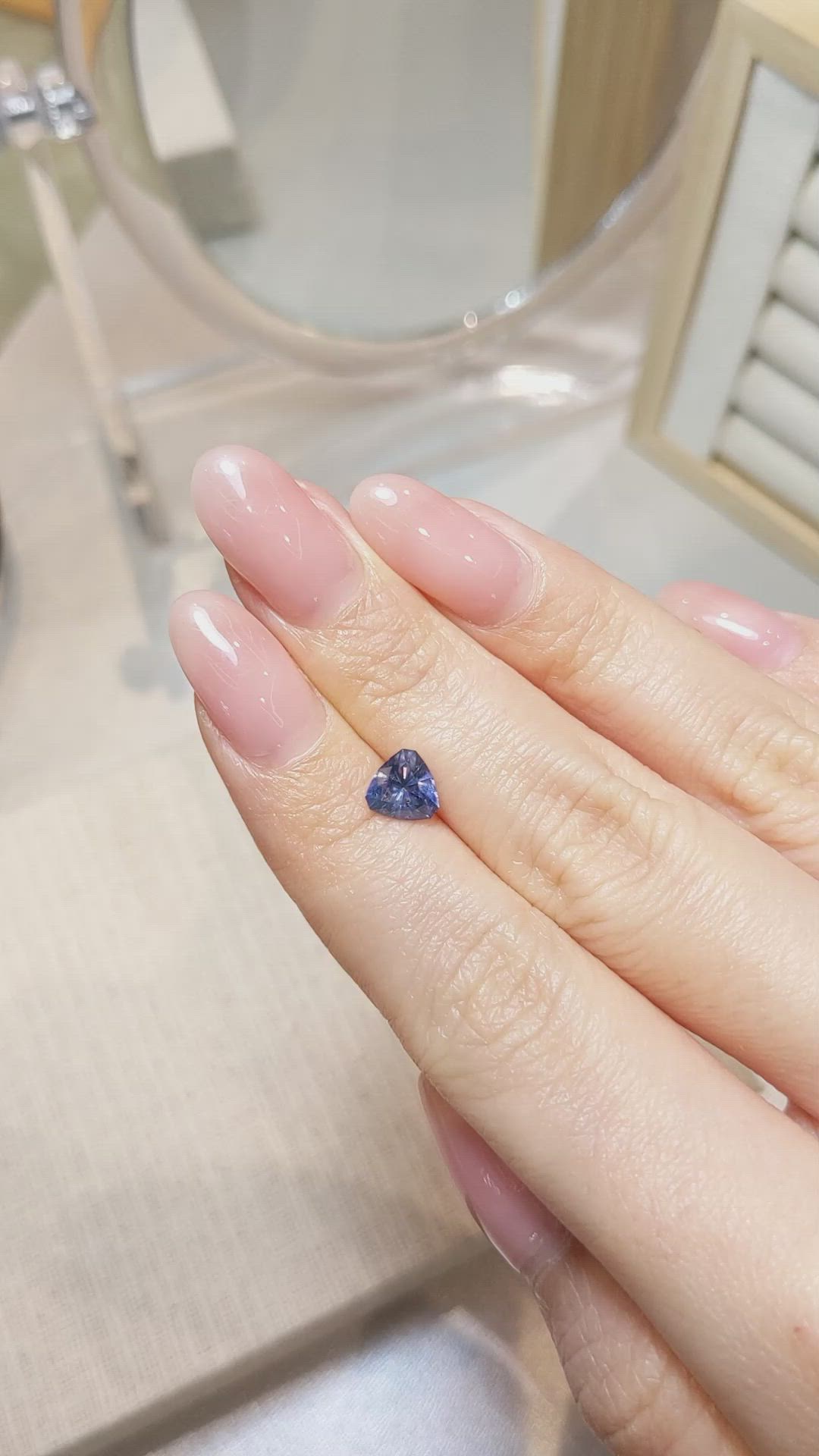 1.25 Ct. Bluish Purple Sapphire from Tanzania Size Video
