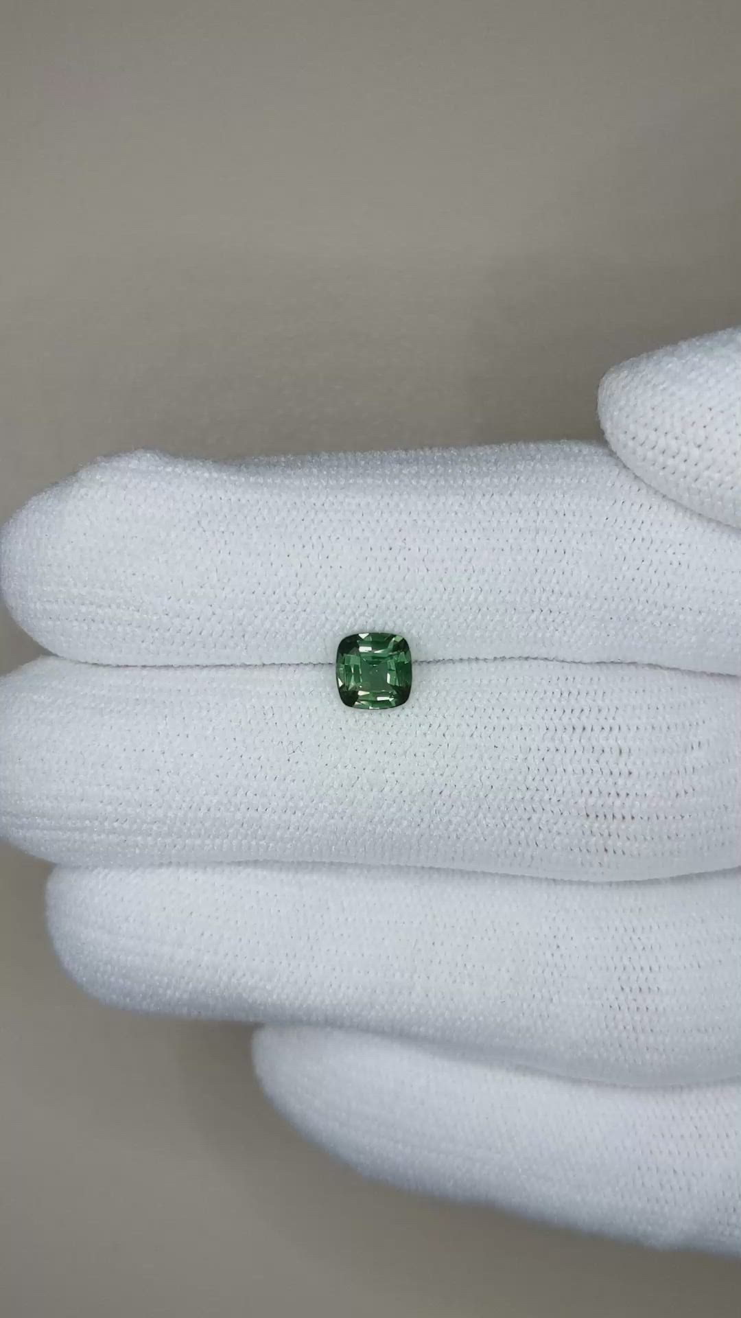 0.83 Ct. Green Sapphire from Madagascar Size Video