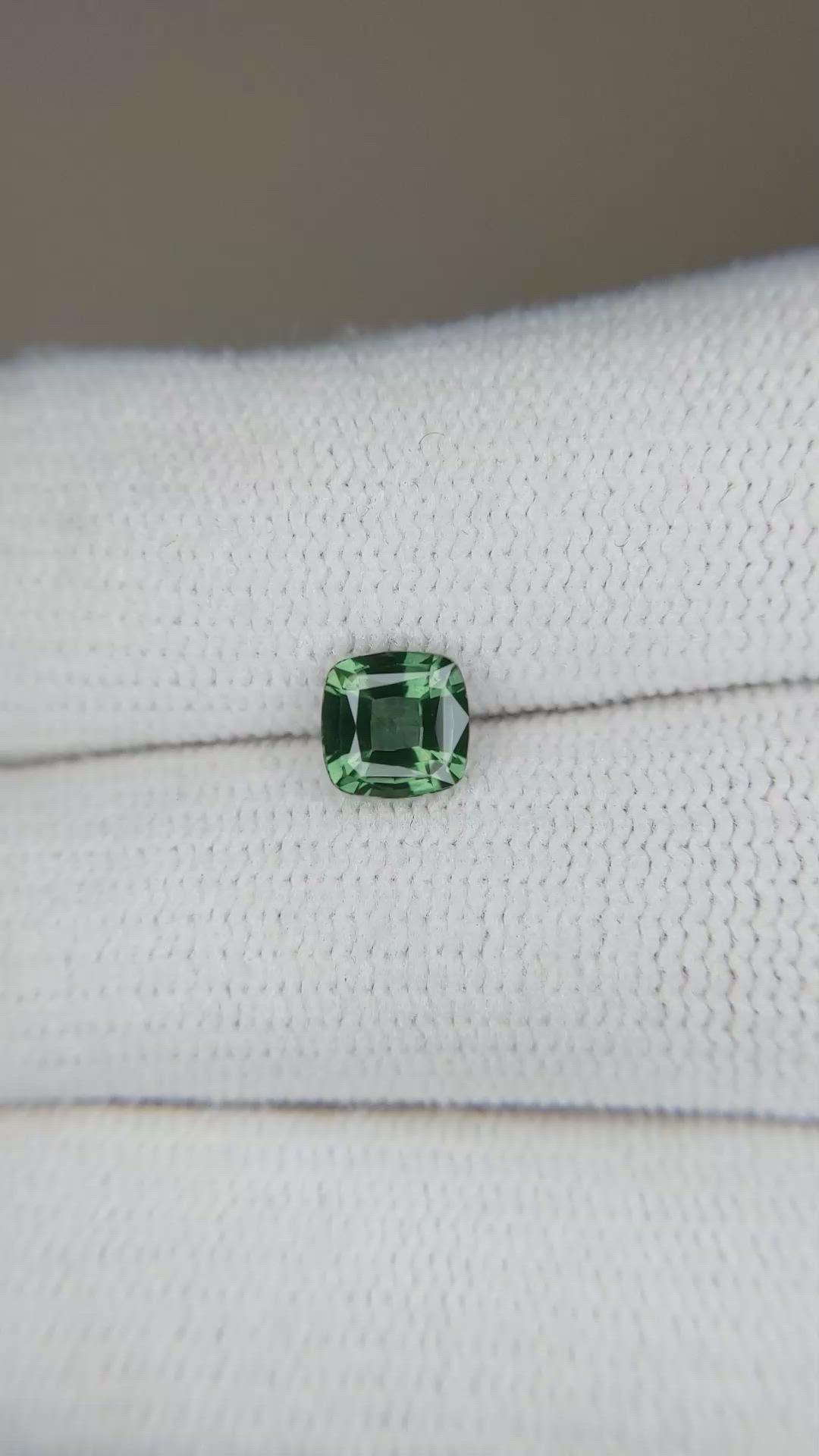 0.83 Ct. Green Sapphire from Madagascar Size Video