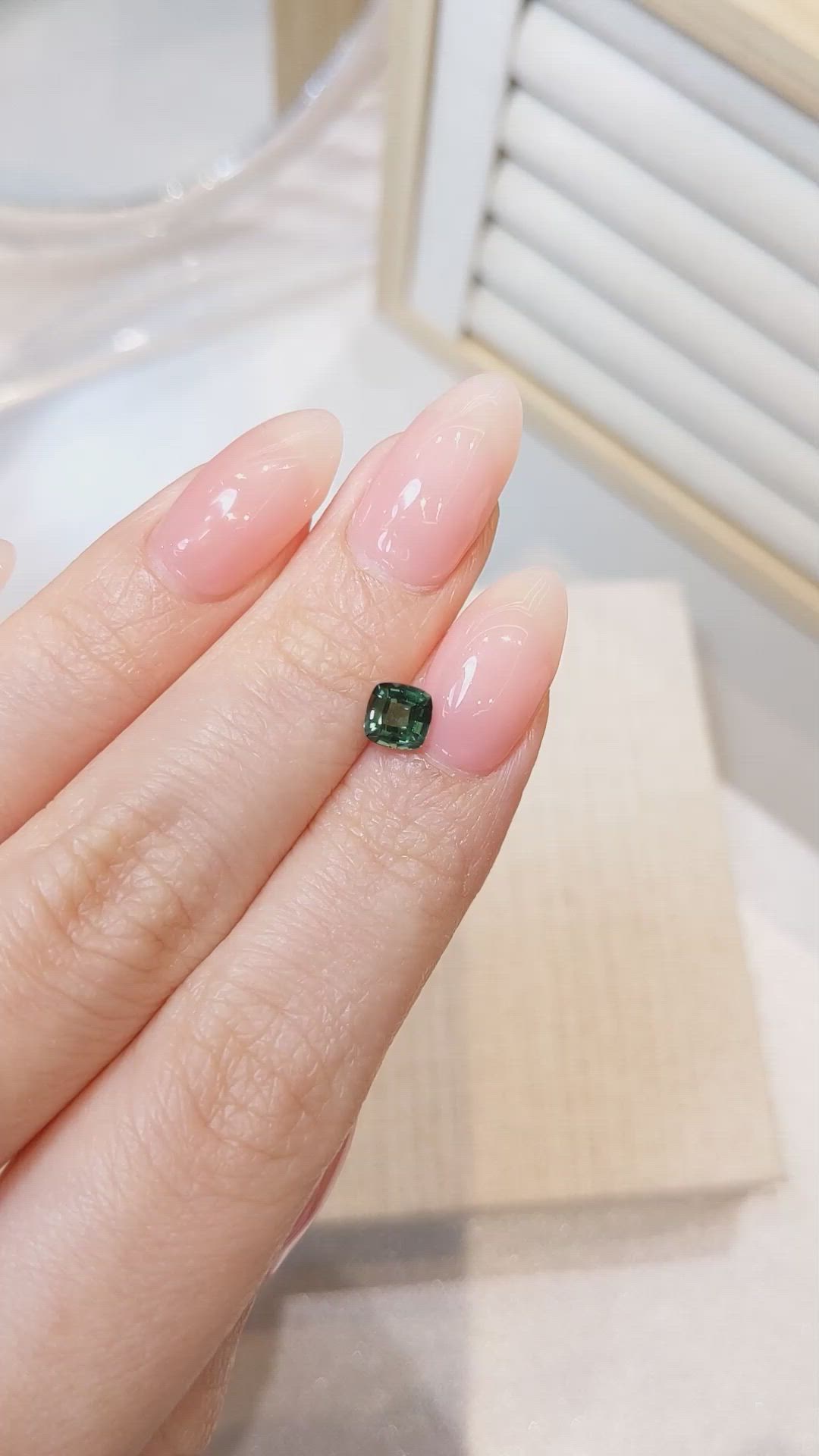 0.83 Ct. Green Sapphire from Madagascar Size Video