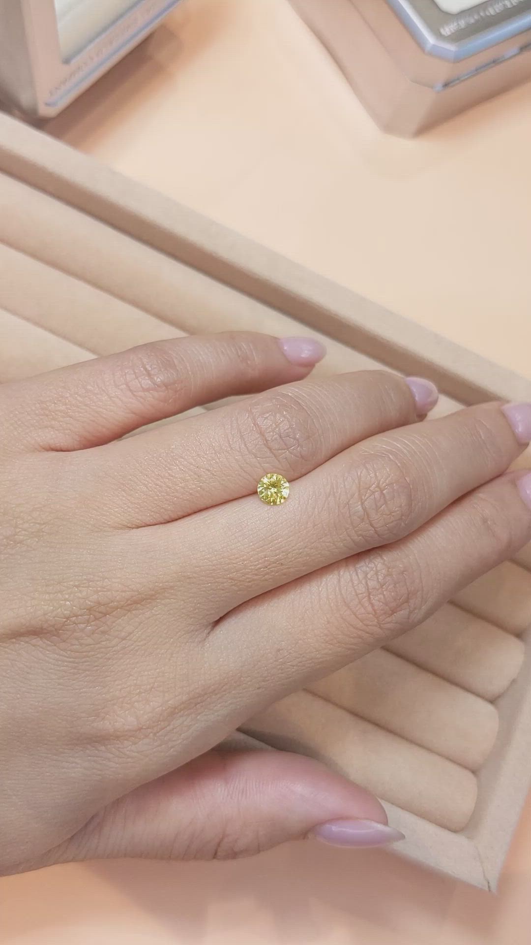0.55 Ct. Yellow Sapphire from Montana Size Video