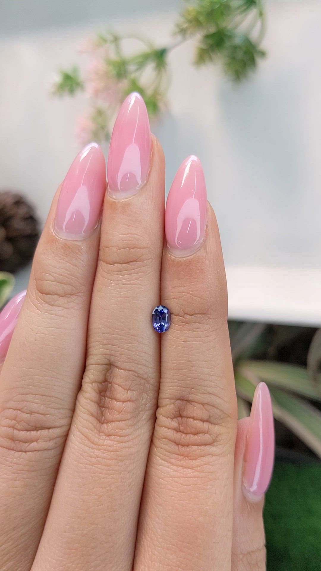 0.48 Ct. Blue Sapphire from Ceylon (Sri Lanka) Size Video