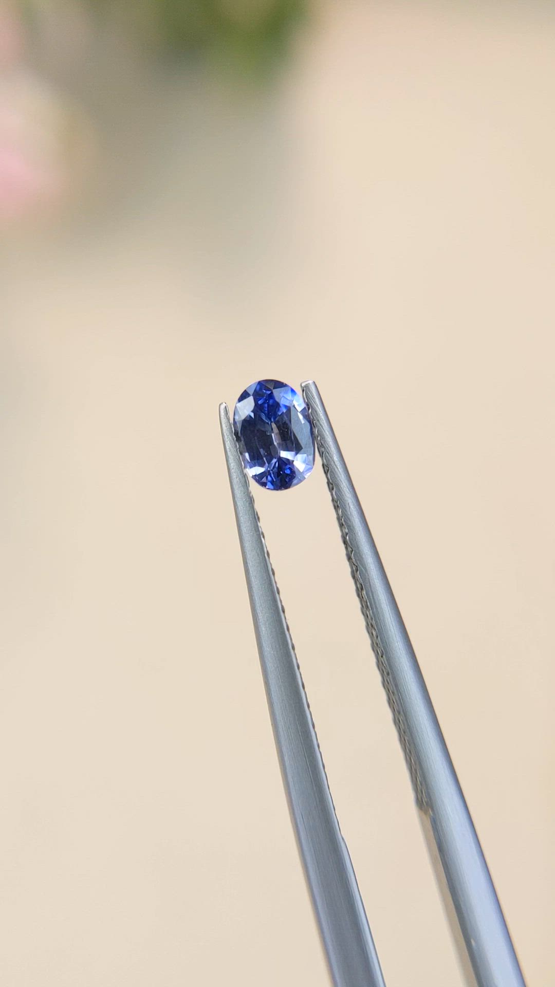 0.48 Ct. Blue Sapphire from Ceylon (Sri Lanka) Size Video