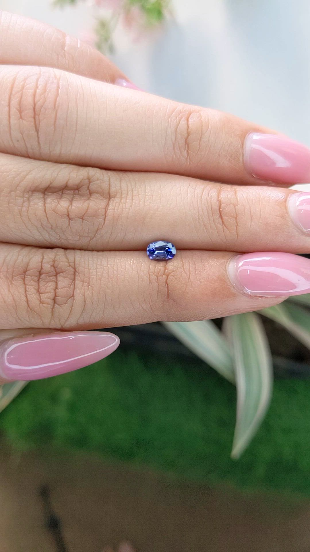 0.48 Ct. Blue Sapphire from Ceylon (Sri Lanka) Size Video