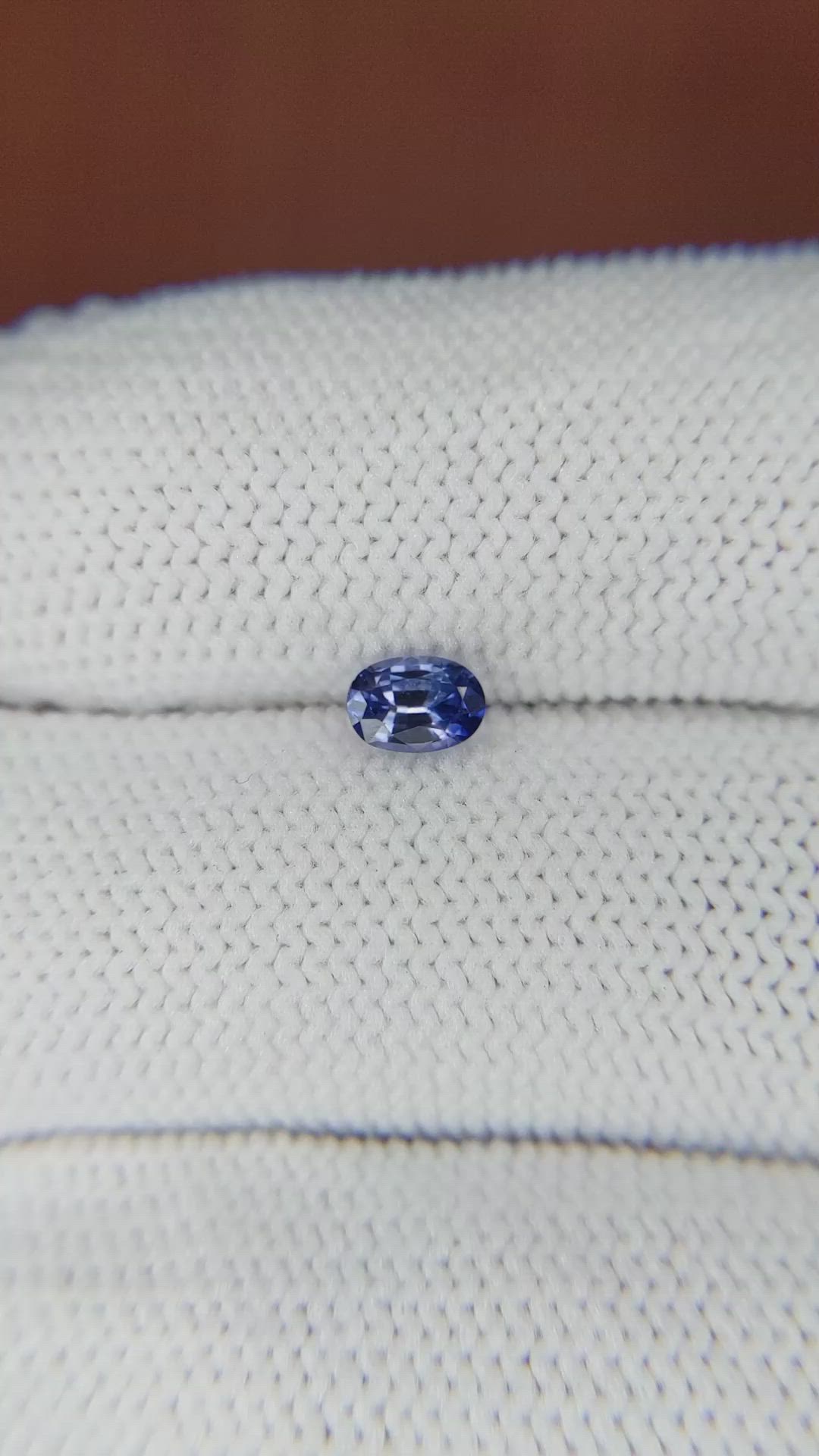 0.48 Ct. Blue Sapphire from Ceylon (Sri Lanka) Size Video
