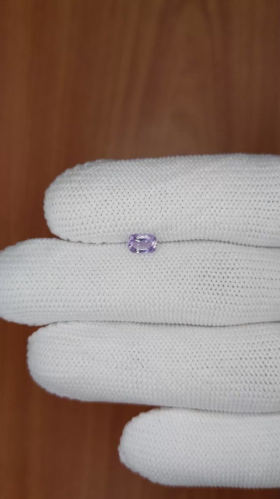0.50 Ct. Purple Sapphire from Ceylon (Sri Lanka) Size Video