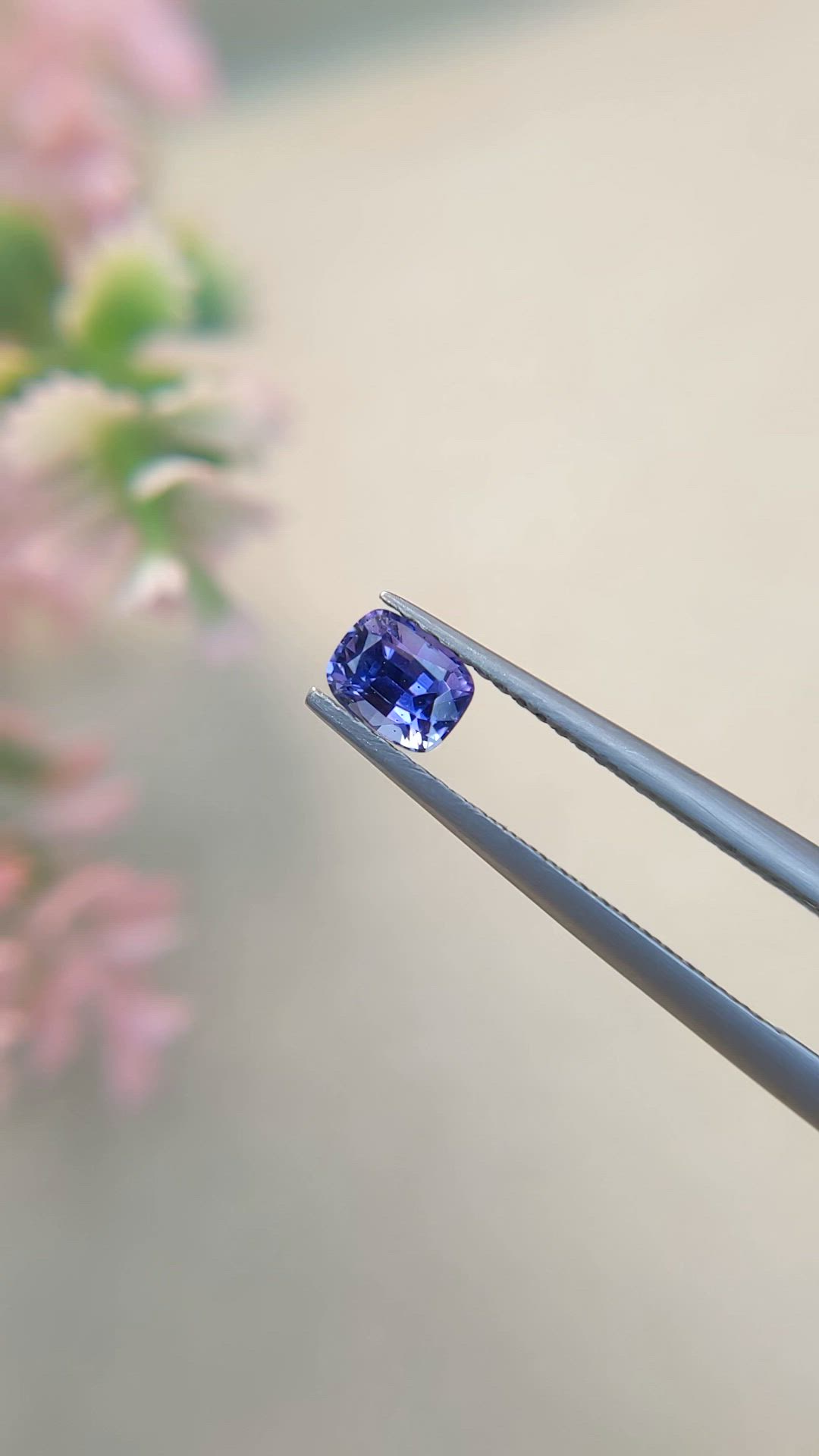 0.62 Ct. Color Change Sapphire from Ceylon (Sri Lanka) Size Video