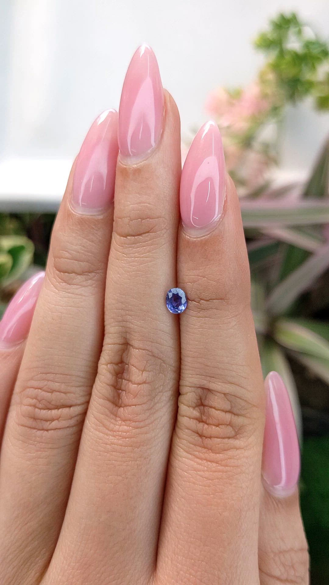 0.39 Ct. Blue Sapphire from Ceylon (Sri Lanka) Size Video