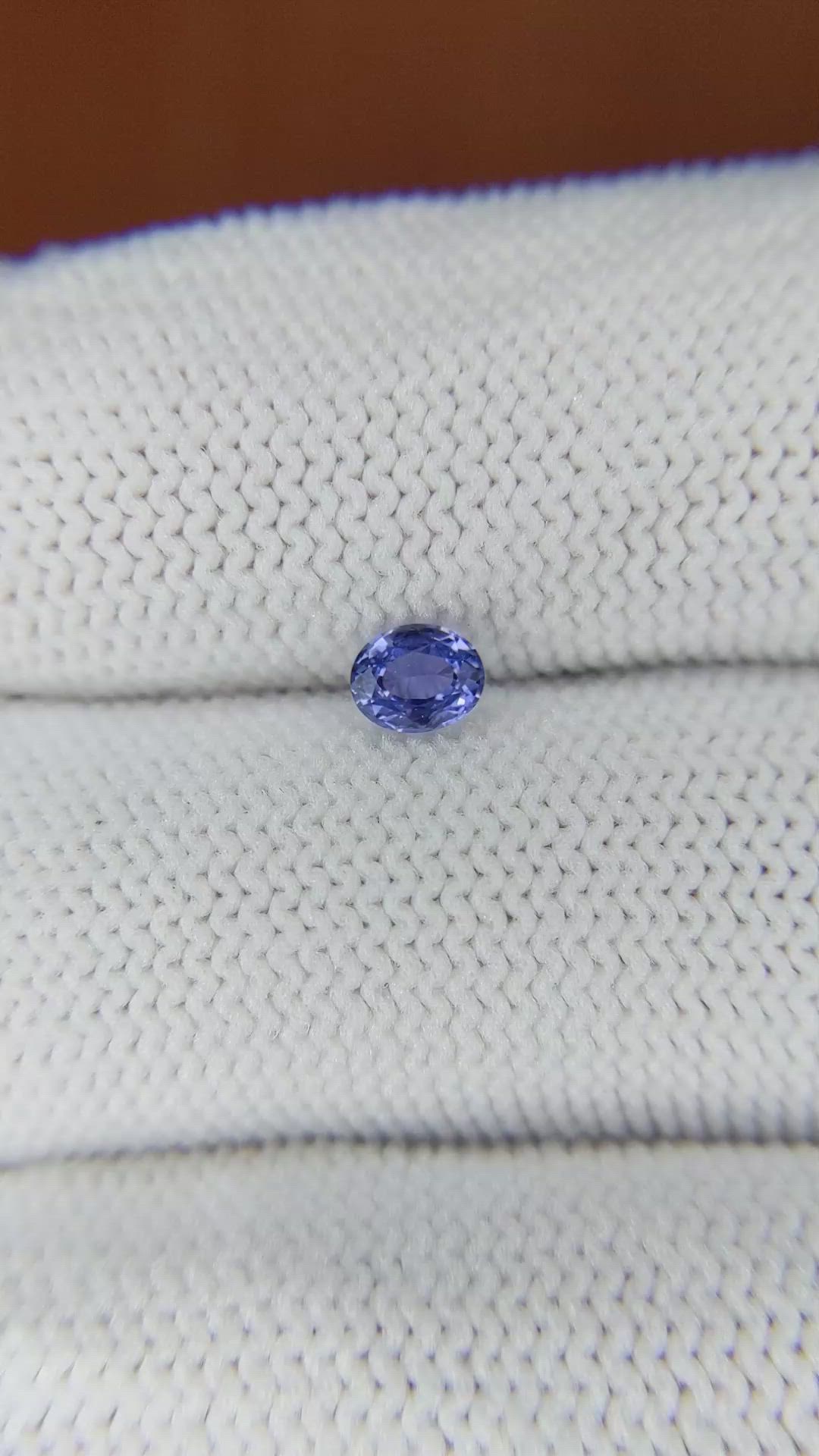 0.39 Ct. Blue Sapphire from Ceylon (Sri Lanka) Size Video