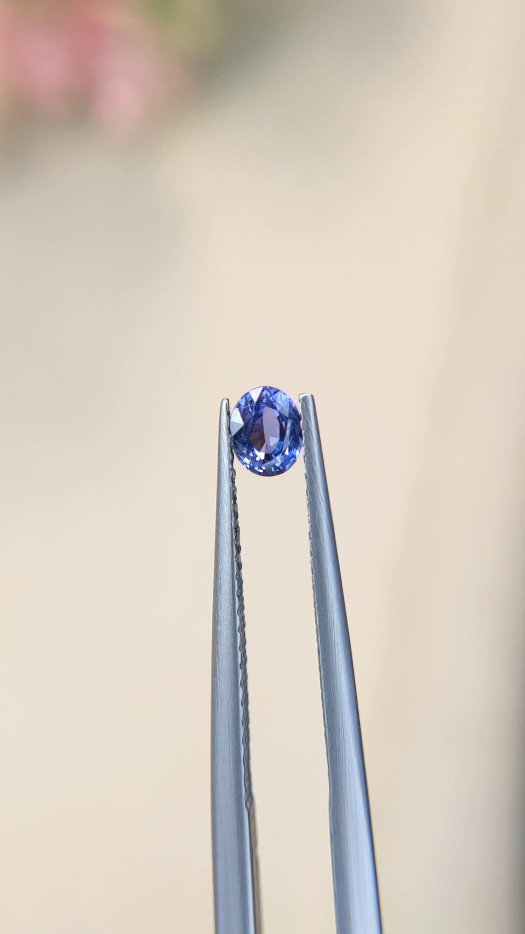 0.39 Ct. Blue Sapphire from Ceylon (Sri Lanka) Size Video