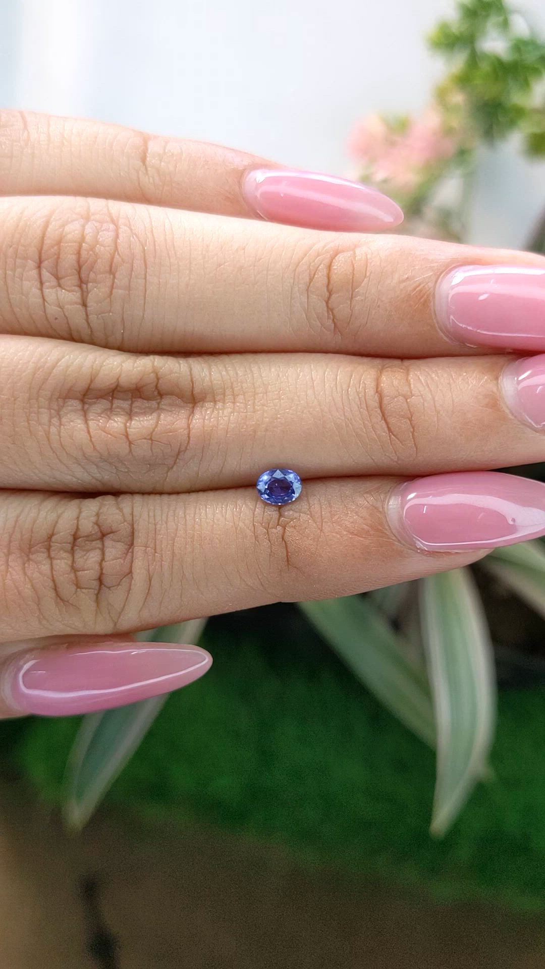 0.39 Ct. Blue Sapphire from Ceylon (Sri Lanka) Size Video